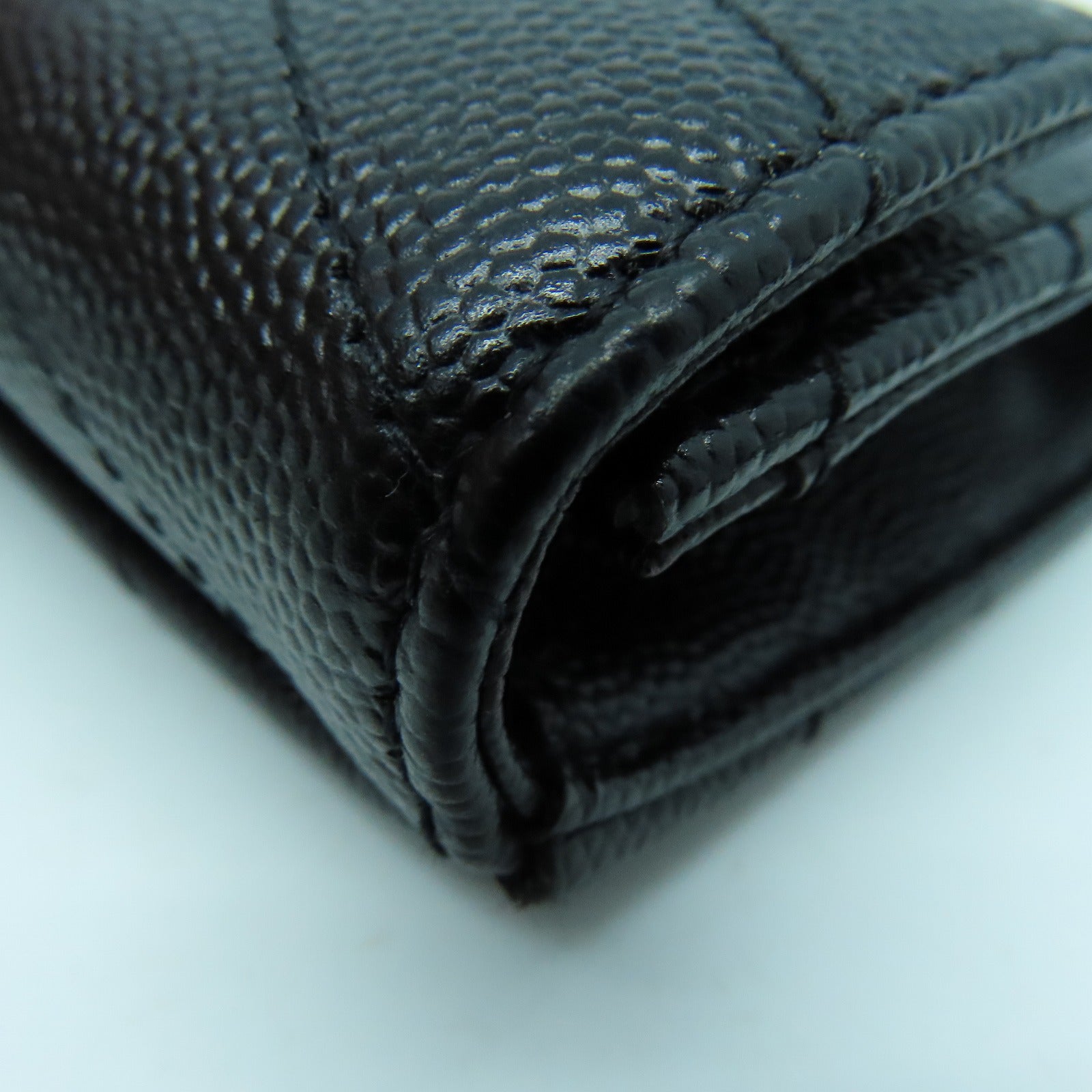SAINT LAURENT 牛皮皮革Card Case金扣卡片套黑色