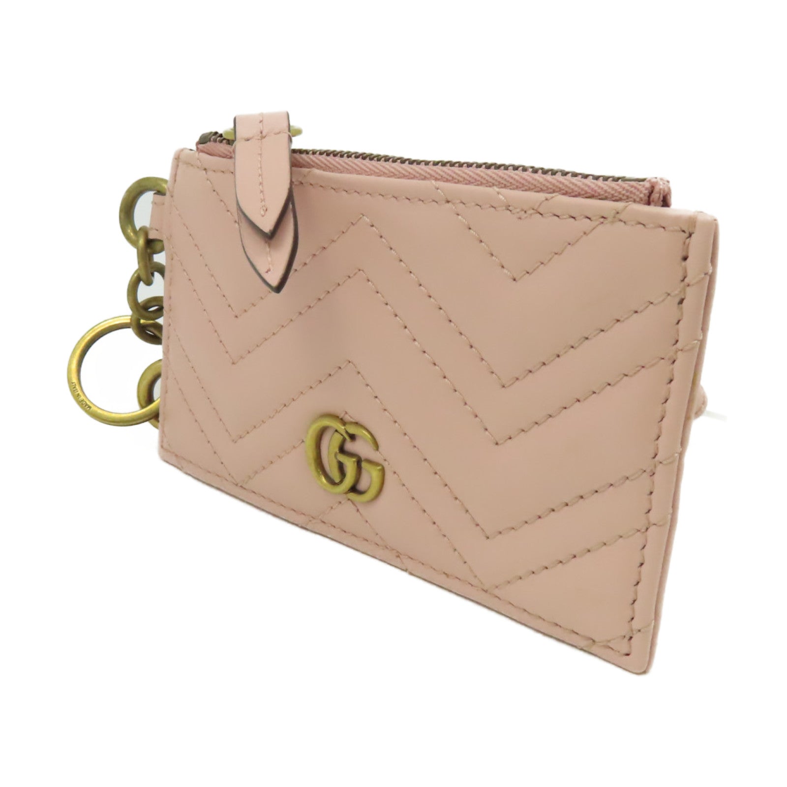 GUCCI 牛皮皮革Card Case零錢包/卡片套粉紅色