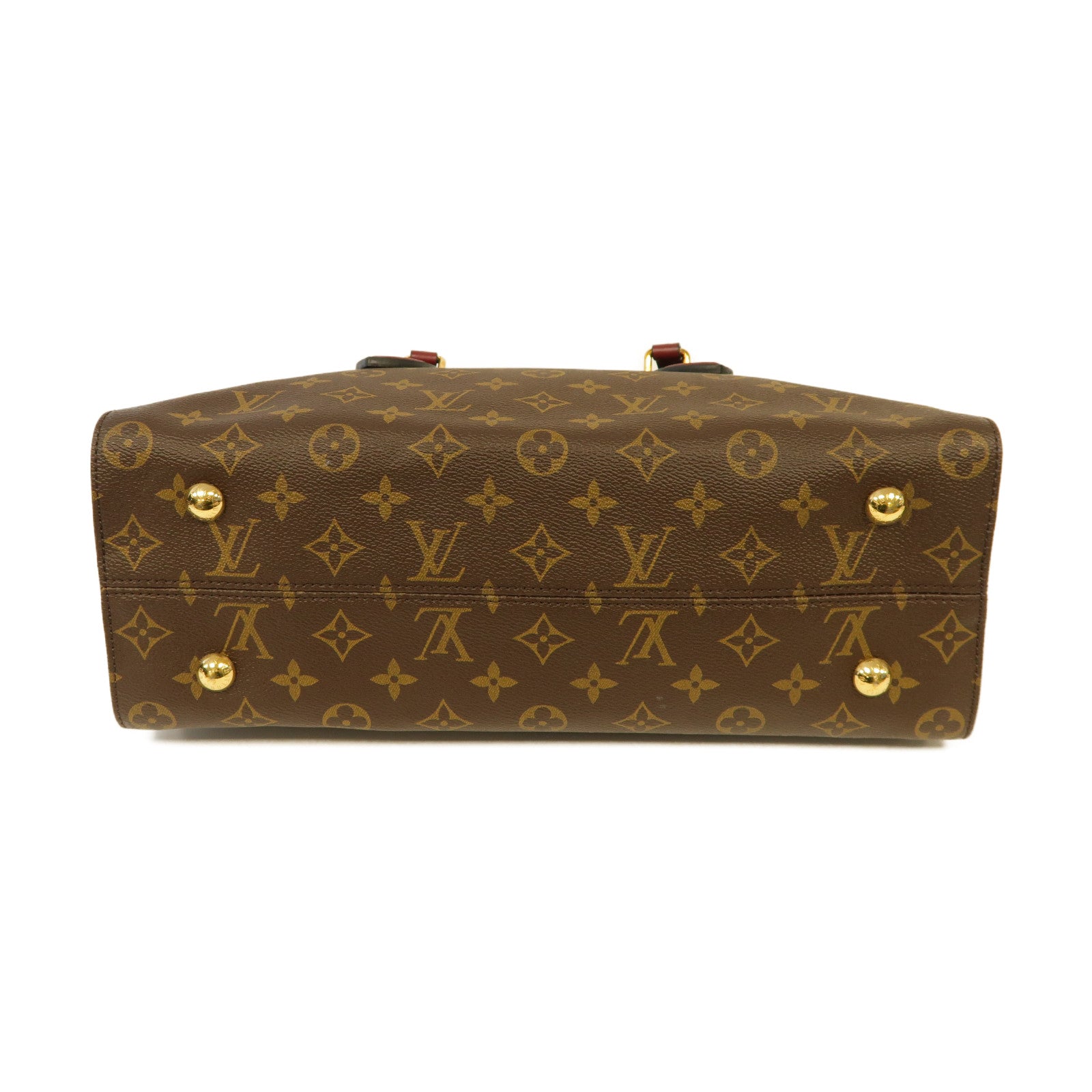 LOUIS VUITTON Monogram Tuileries金扣手挽肩背兩用袋棕色/藍色/紅色