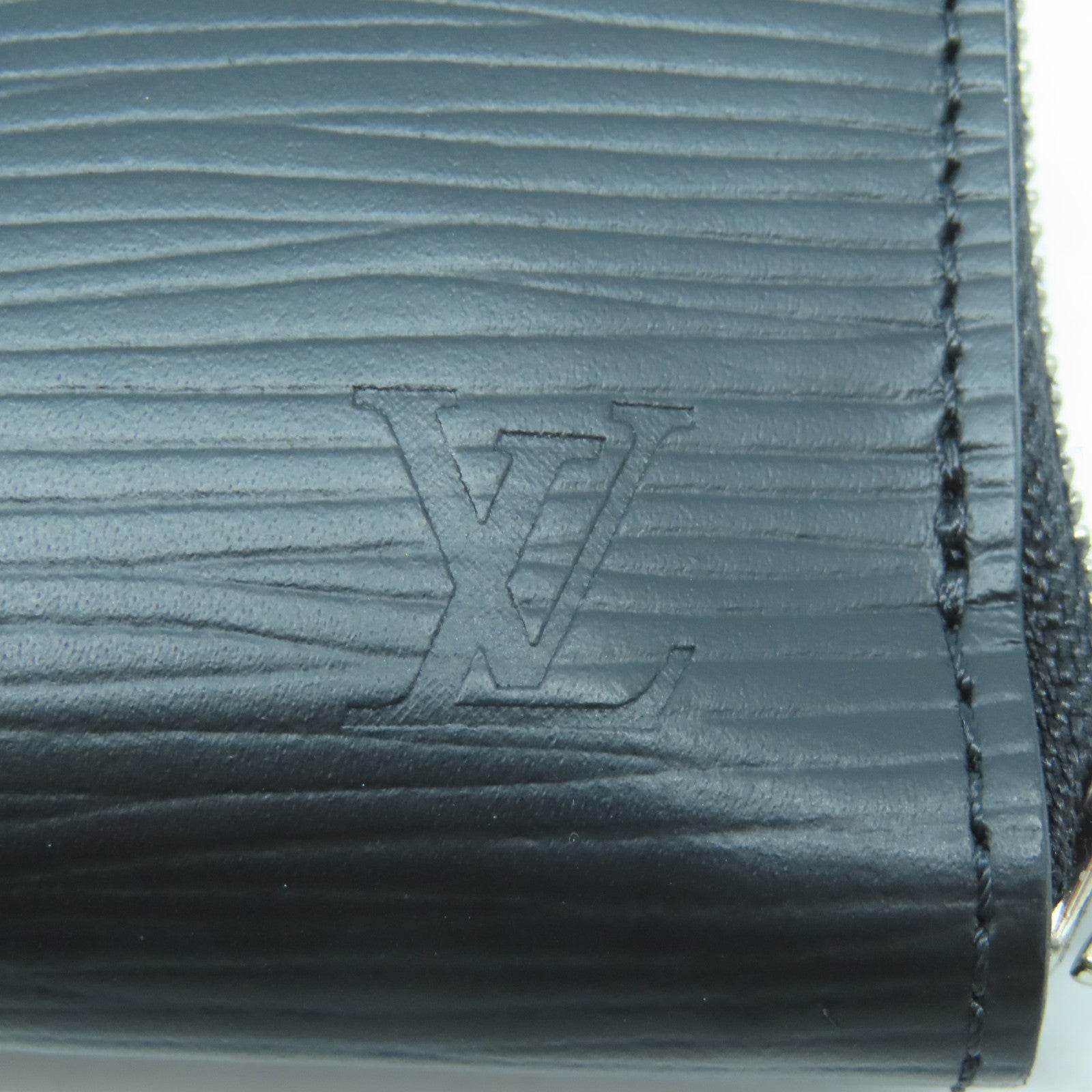 LOUIS VUITTON Epi Coin Case銀扣零錢包黑色