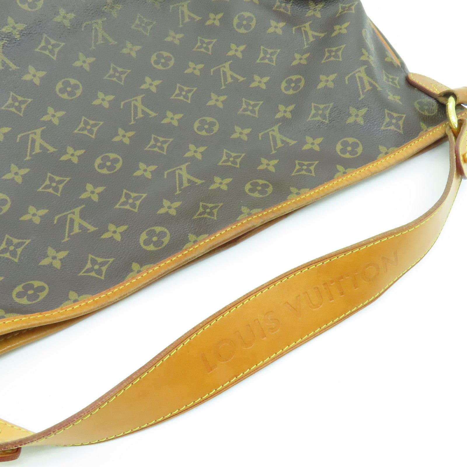 LOUIS VUITTON Monogram Delightful PM金扣肩背袋啡色