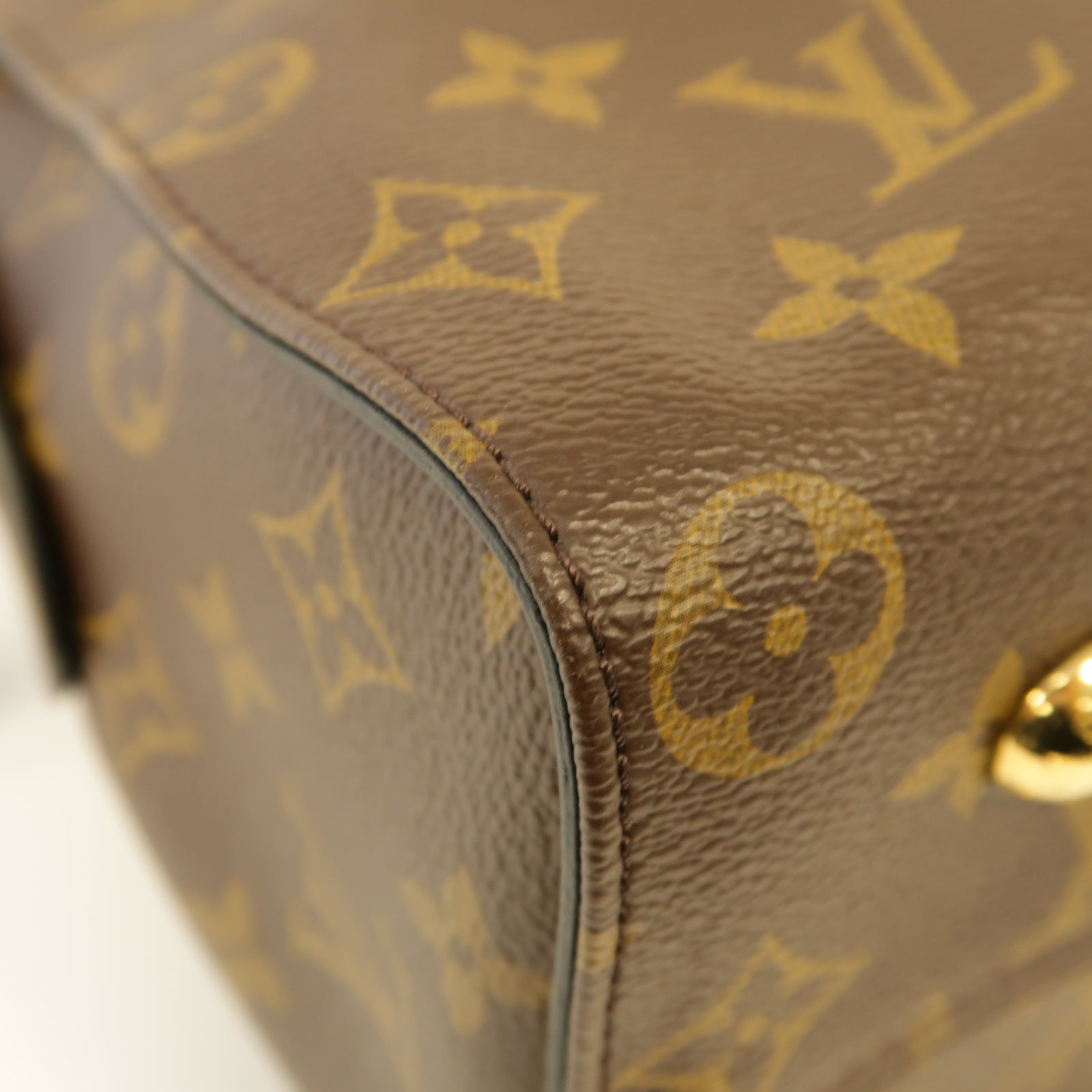 LOUIS VUITTON Monogram Tuileries金扣手挽肩背兩用袋棕色/藍色/紅色