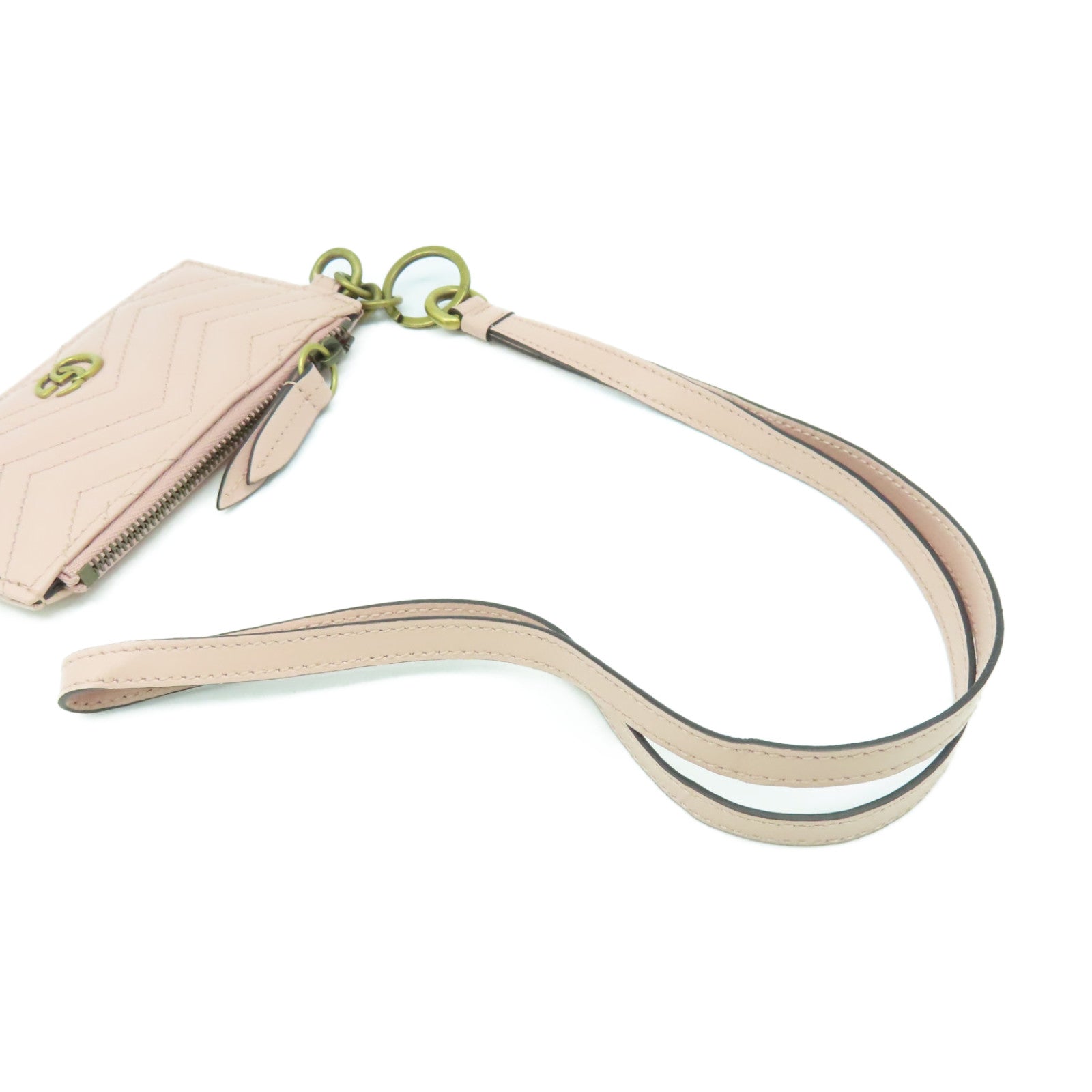 GUCCI 牛皮皮革Card Case零錢包/卡片套粉紅色