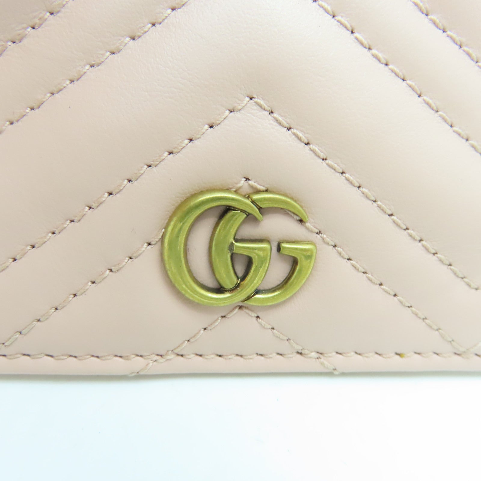 GUCCI 牛皮皮革Card Case零錢包/卡片套粉紅色