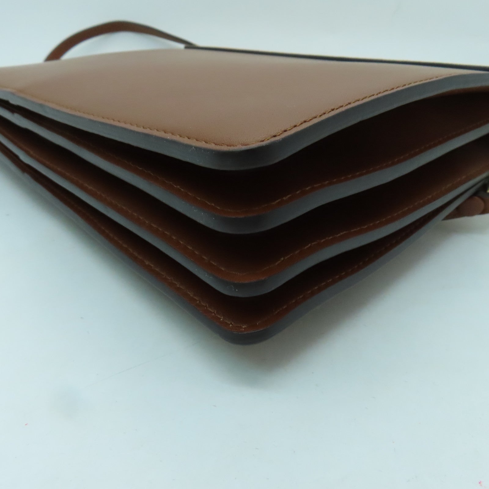 Chloe 牛皮皮革Shoulder Bag金扣肩背袋啡色