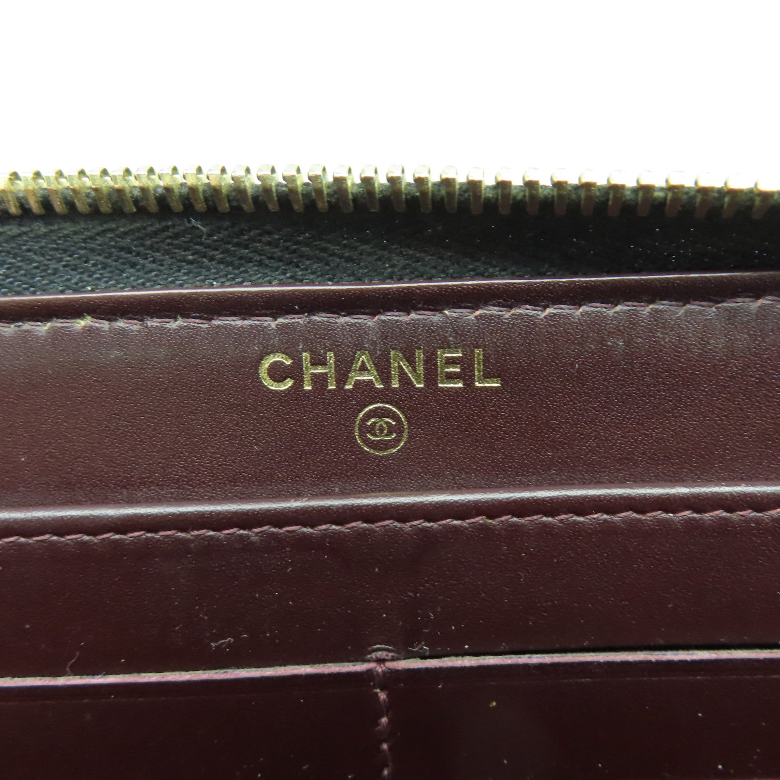 CHANEL 菱格Caviar皮革Wallet金扣長錢包黑色