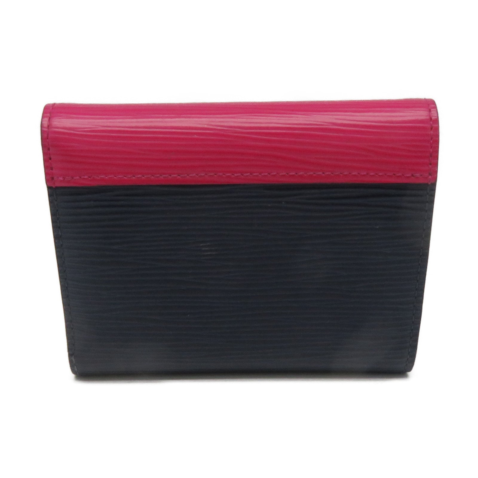 LOUIS VUITTON Epi Victorine Compact Wallet蓝色/粉红色