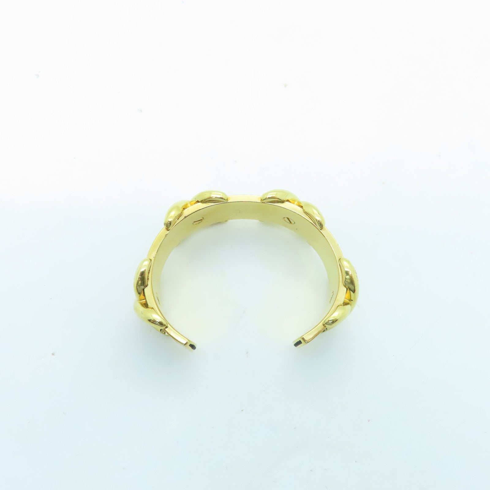 HERMES 金屬/Epsom皮革Vintage Bangle手環金色/黑色