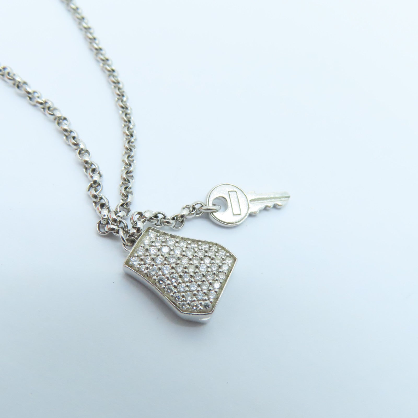 HERMES 18K白金Kelly Clochette銀扣手鏈