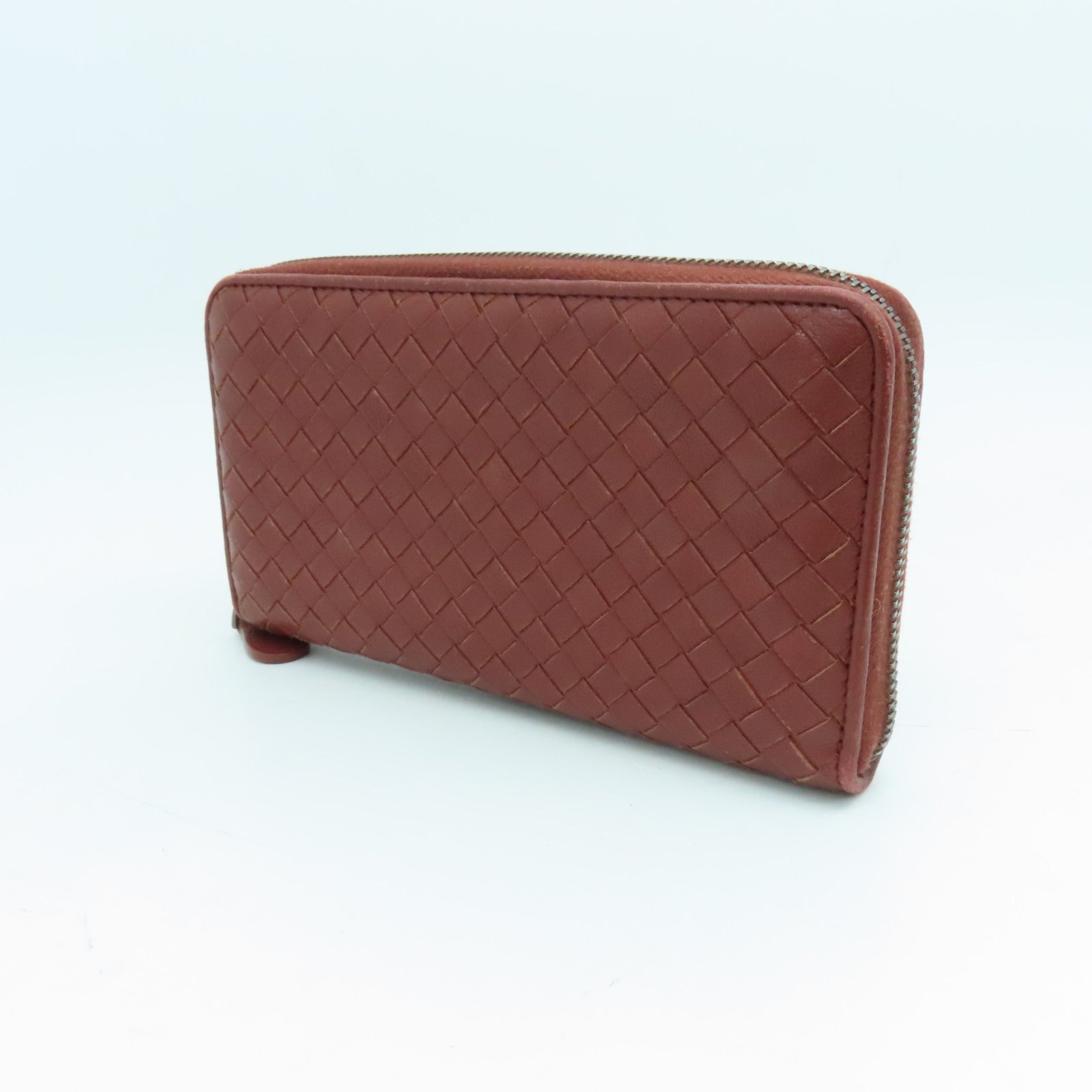 BOTTEGA VENETA 【激減優惠】羊皮皮革Long Wallet長錢包啡色