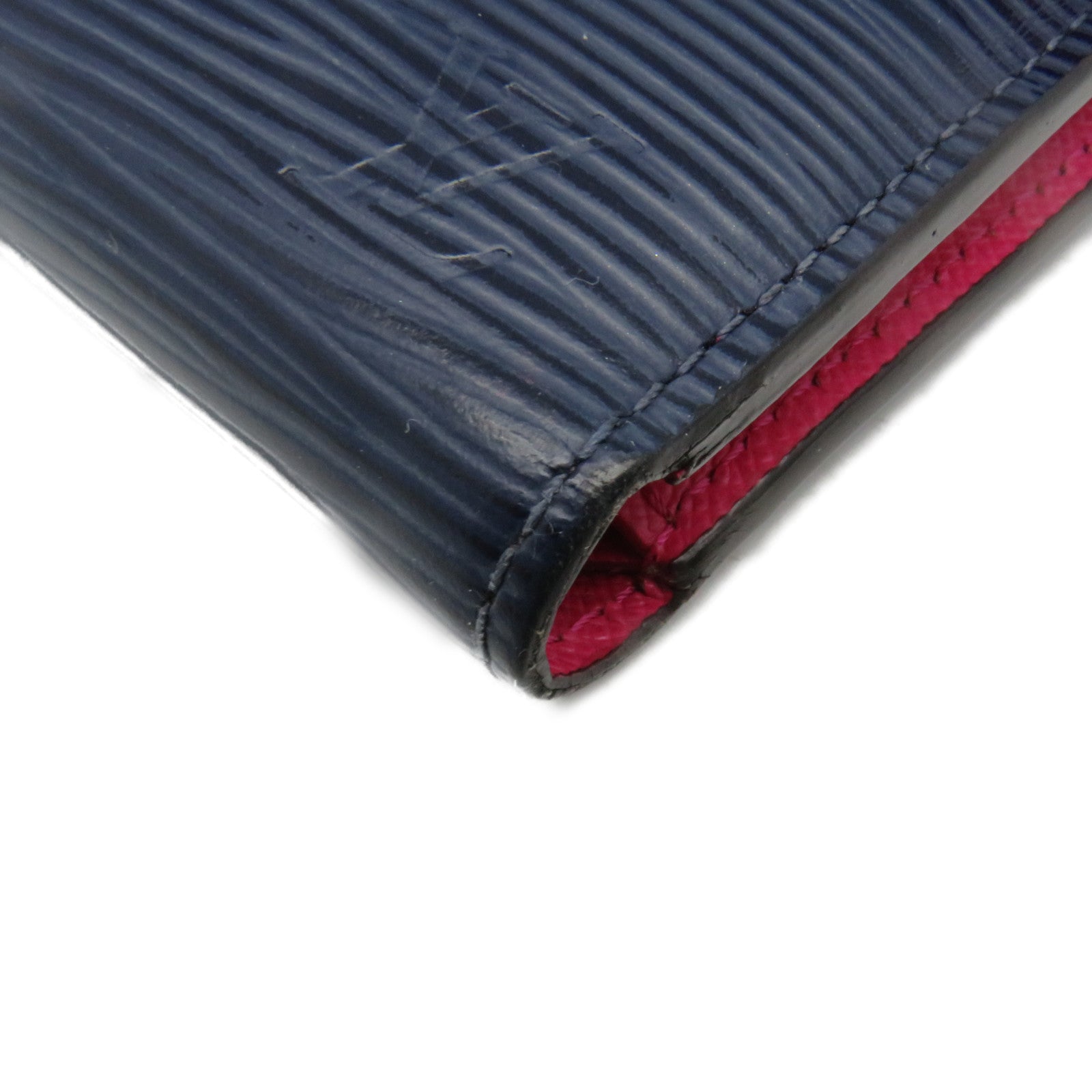LOUIS VUITTON Epi Victorine Compact Wallet蓝色/粉红色