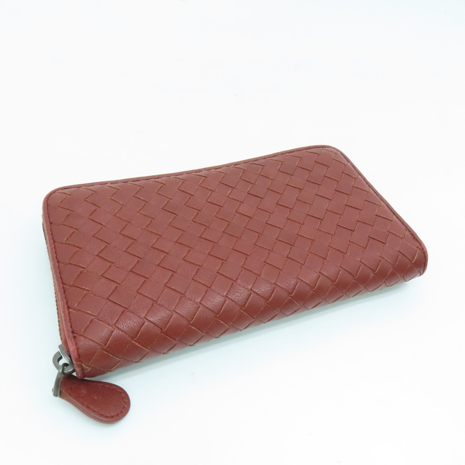 BOTTEGA VENETA 【激減優惠】羊皮皮革Long Wallet長錢包啡色