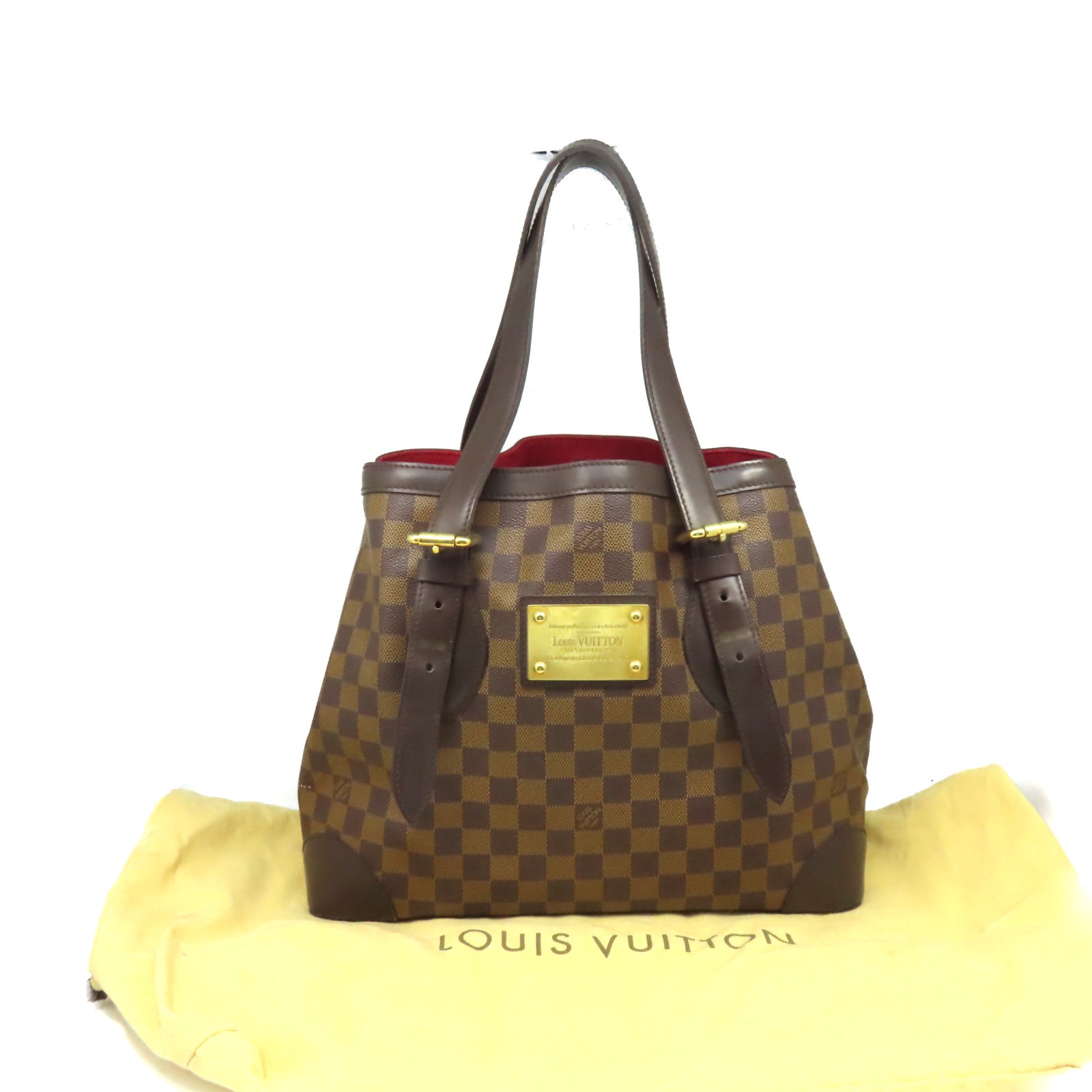 LOUIS VUITTON Damier Hampstead MM Tote Bag肩背袋啡色
