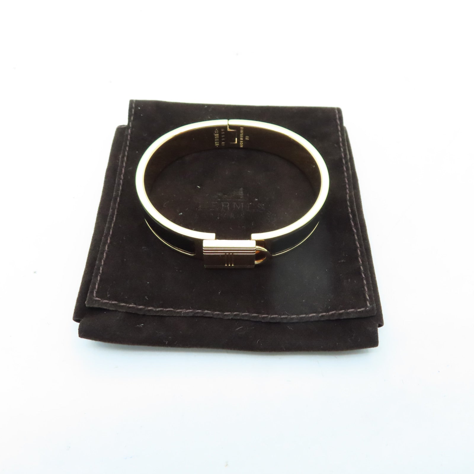 HERMES 【激減優惠】金屬Clic Cadenas Locky Me Bracelet手環金色/黑色