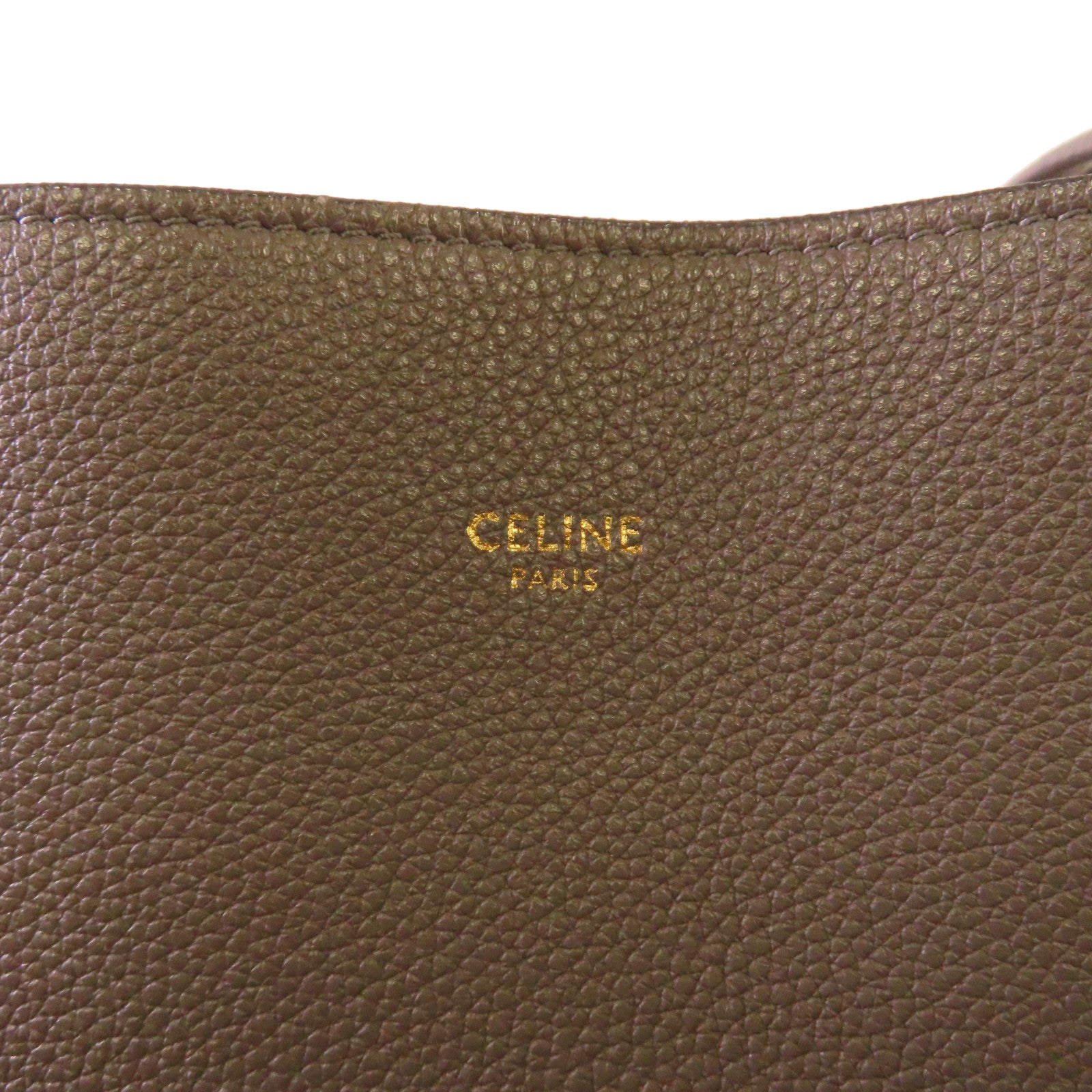 CELINE 牛皮皮革Cabas Phantom Tote Bag肩背袋灰色