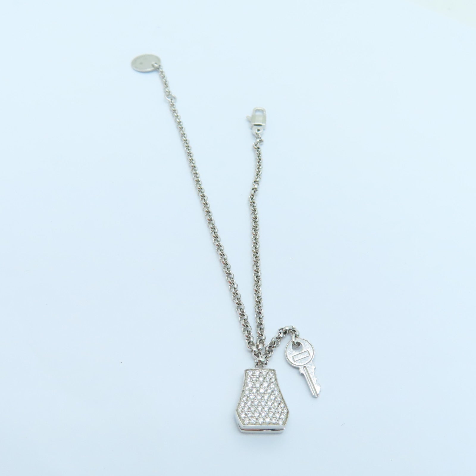 HERMES 18K白金Kelly Clochette銀扣手鏈