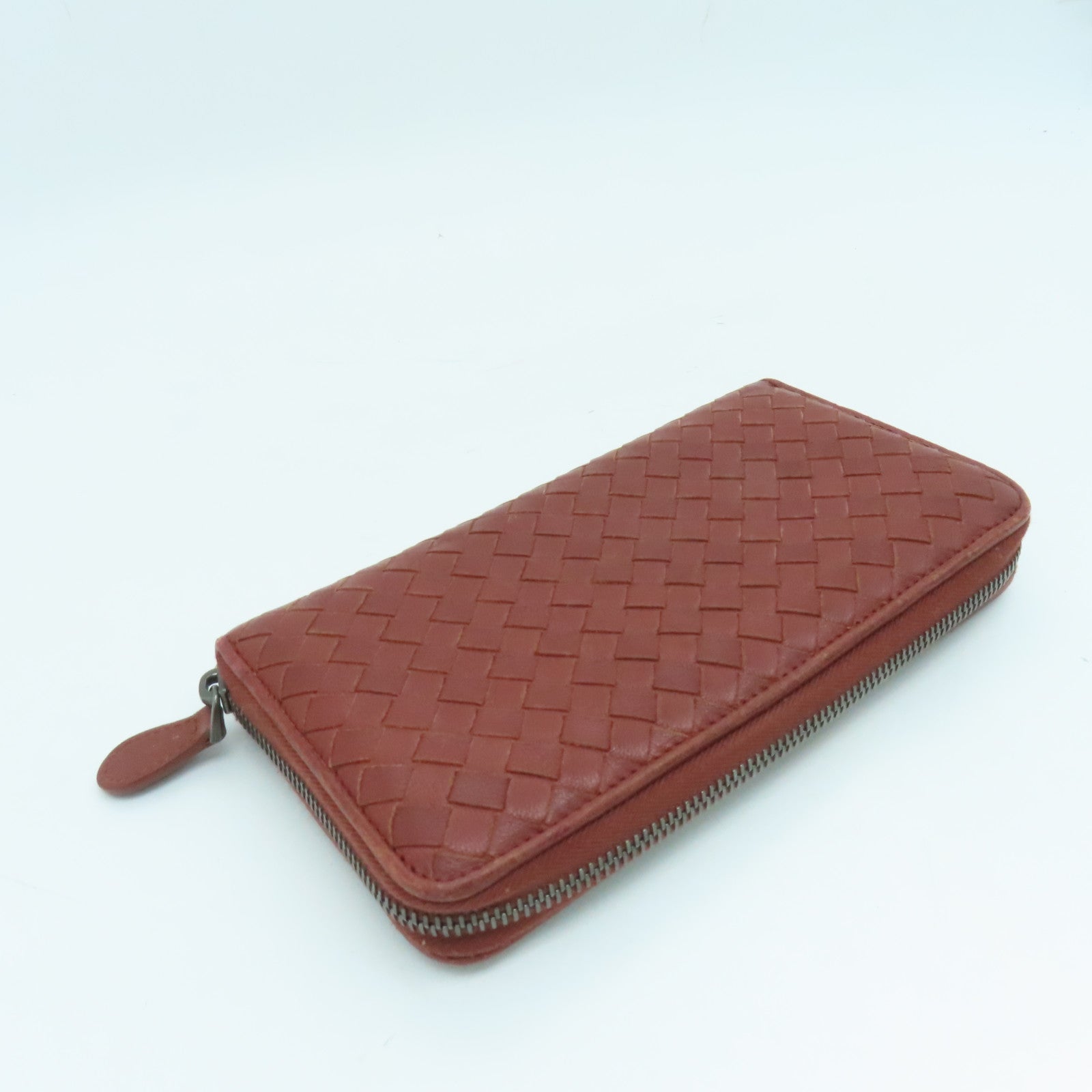 BOTTEGA VENETA 【激減優惠】羊皮皮革Long Wallet長錢包啡色