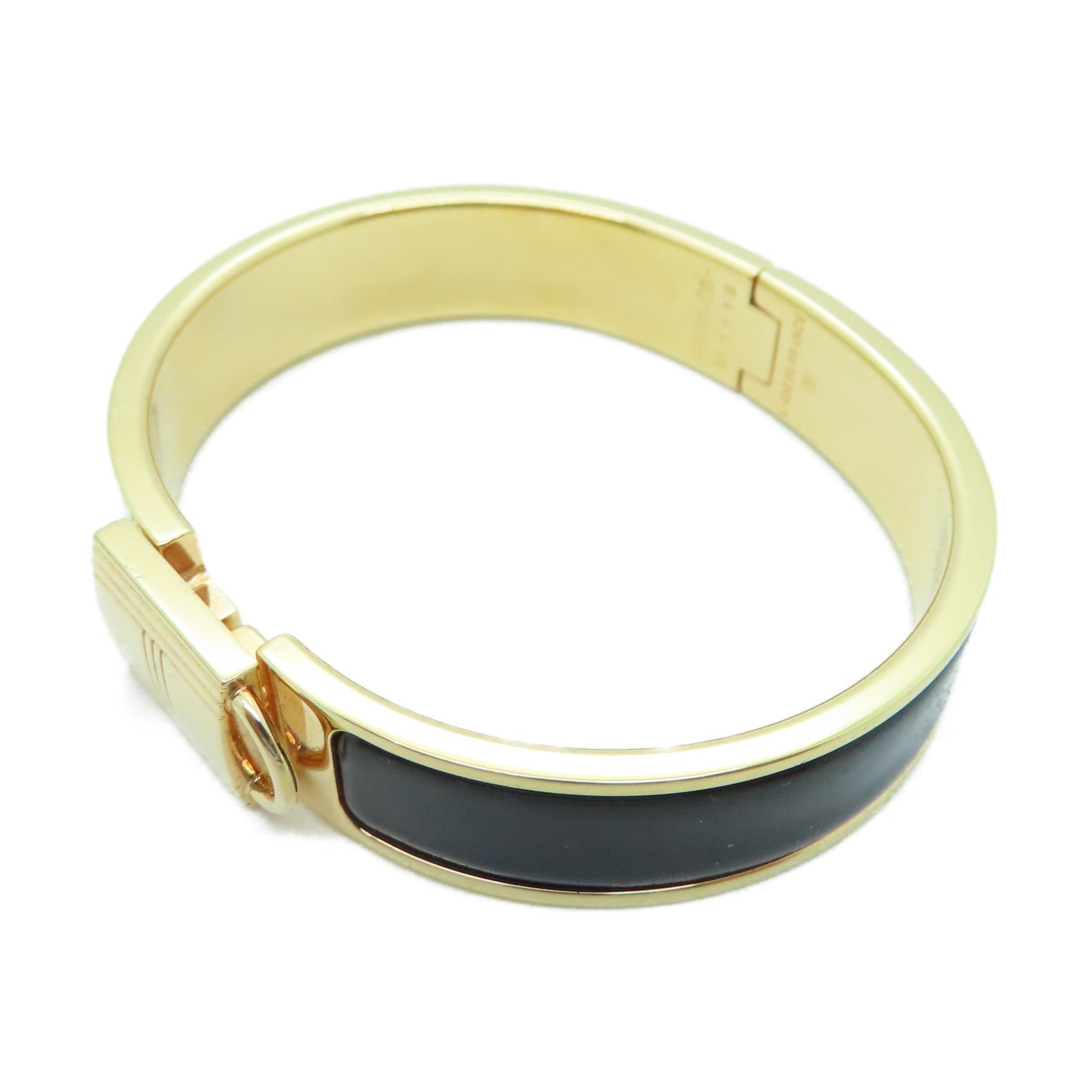 HERMES 【激減優惠】金屬Clic Cadenas Locky Me Bracelet手環金色/黑色