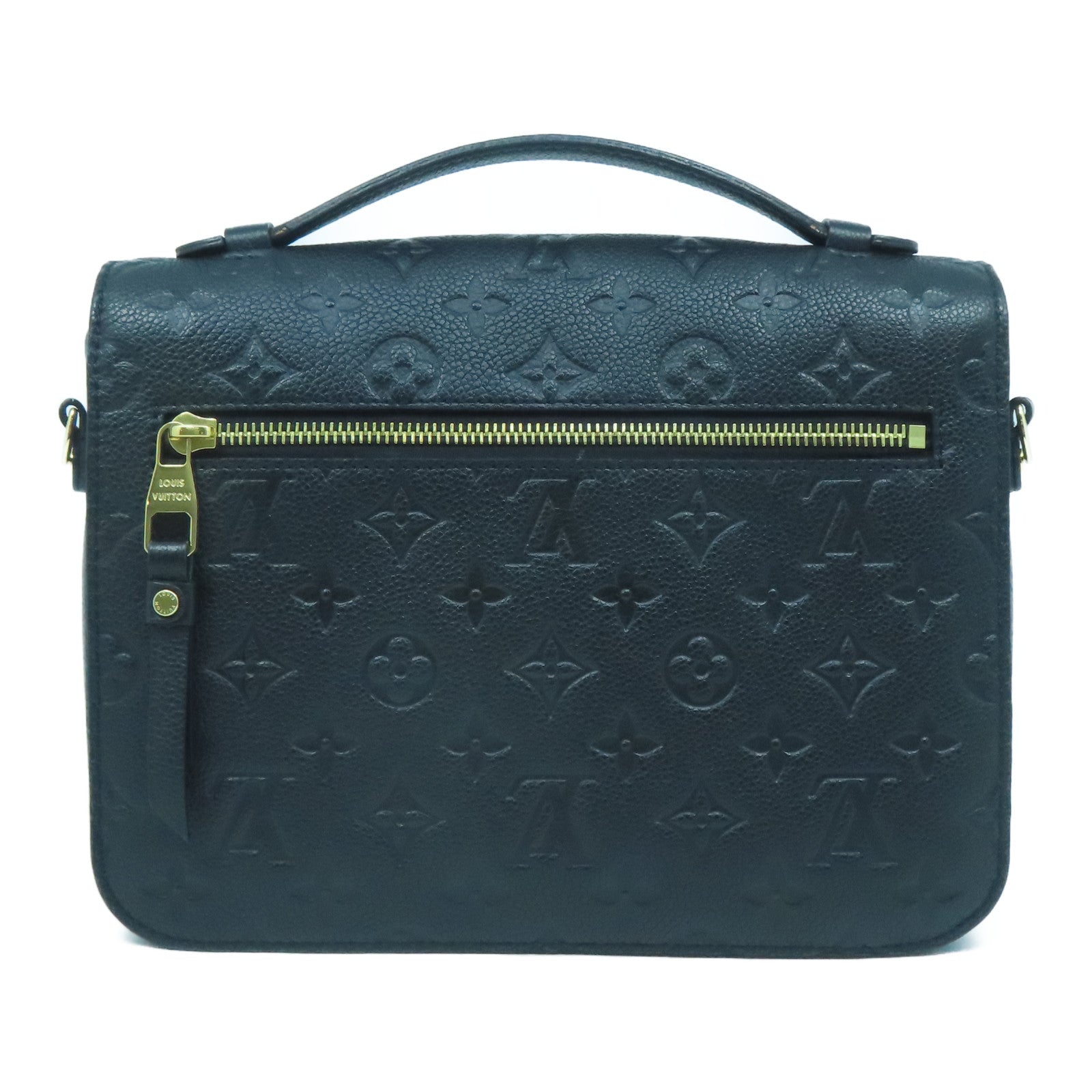 LOUIS VUITTON Monogram Empreinte Pochette Metis金扣手挽肩背兩用袋黑色