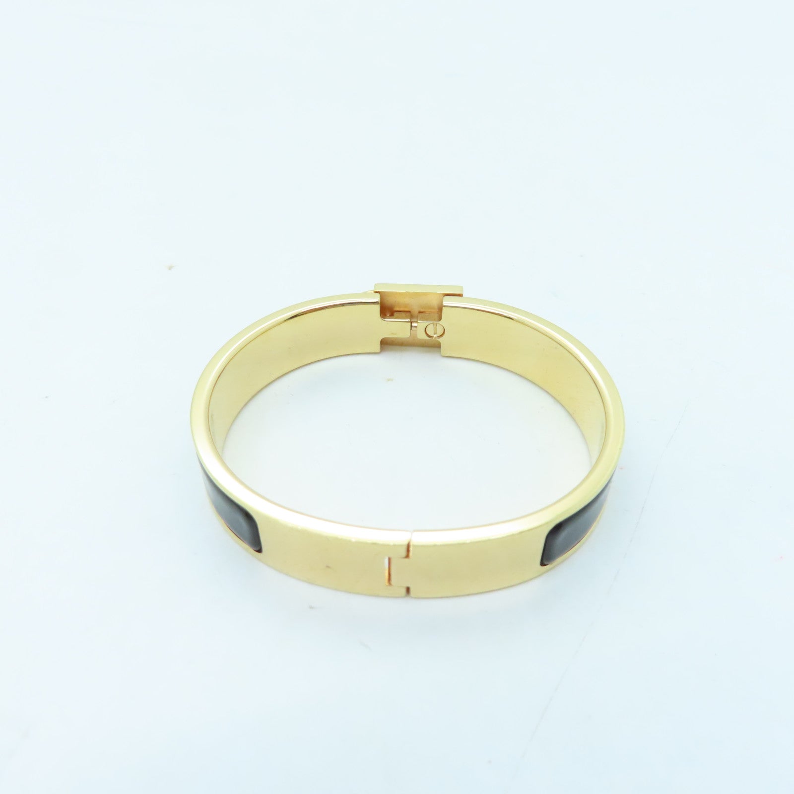 HERMES 【激減優惠】金屬Clic Cadenas Locky Me Bracelet手環金色/黑色