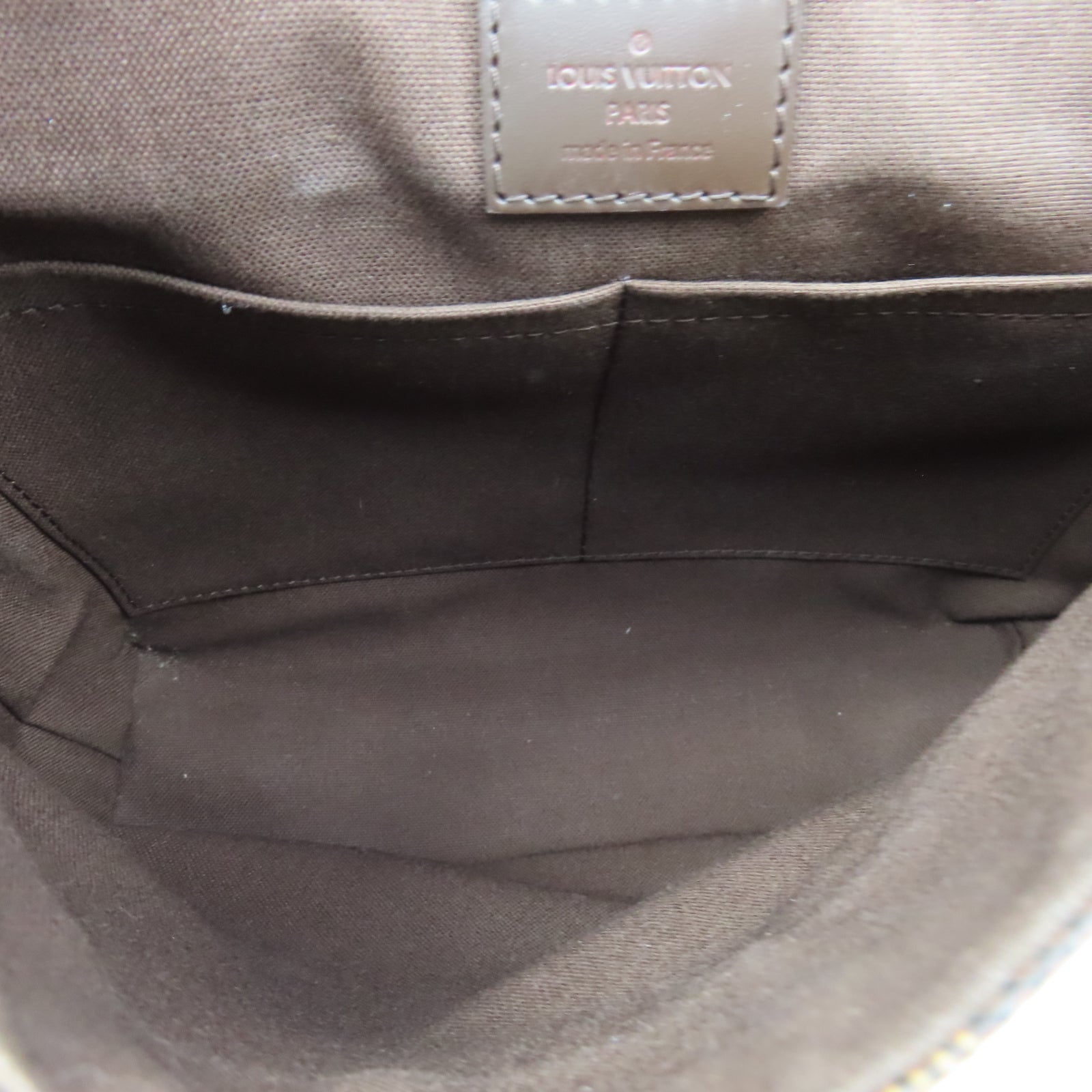 LOUIS VUITTON Damier District PM金扣肩背袋棕色