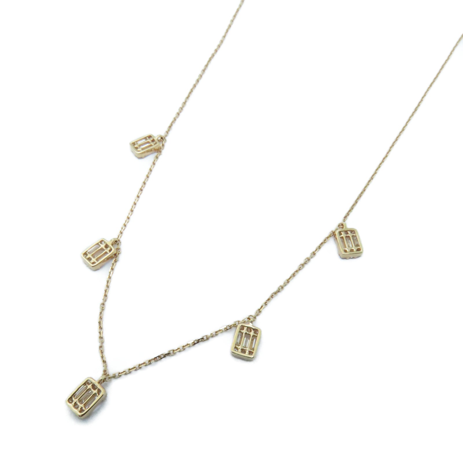 JEWELRY 18K玫瑰金Necklace0.49/0.25ct鑽石項鏈