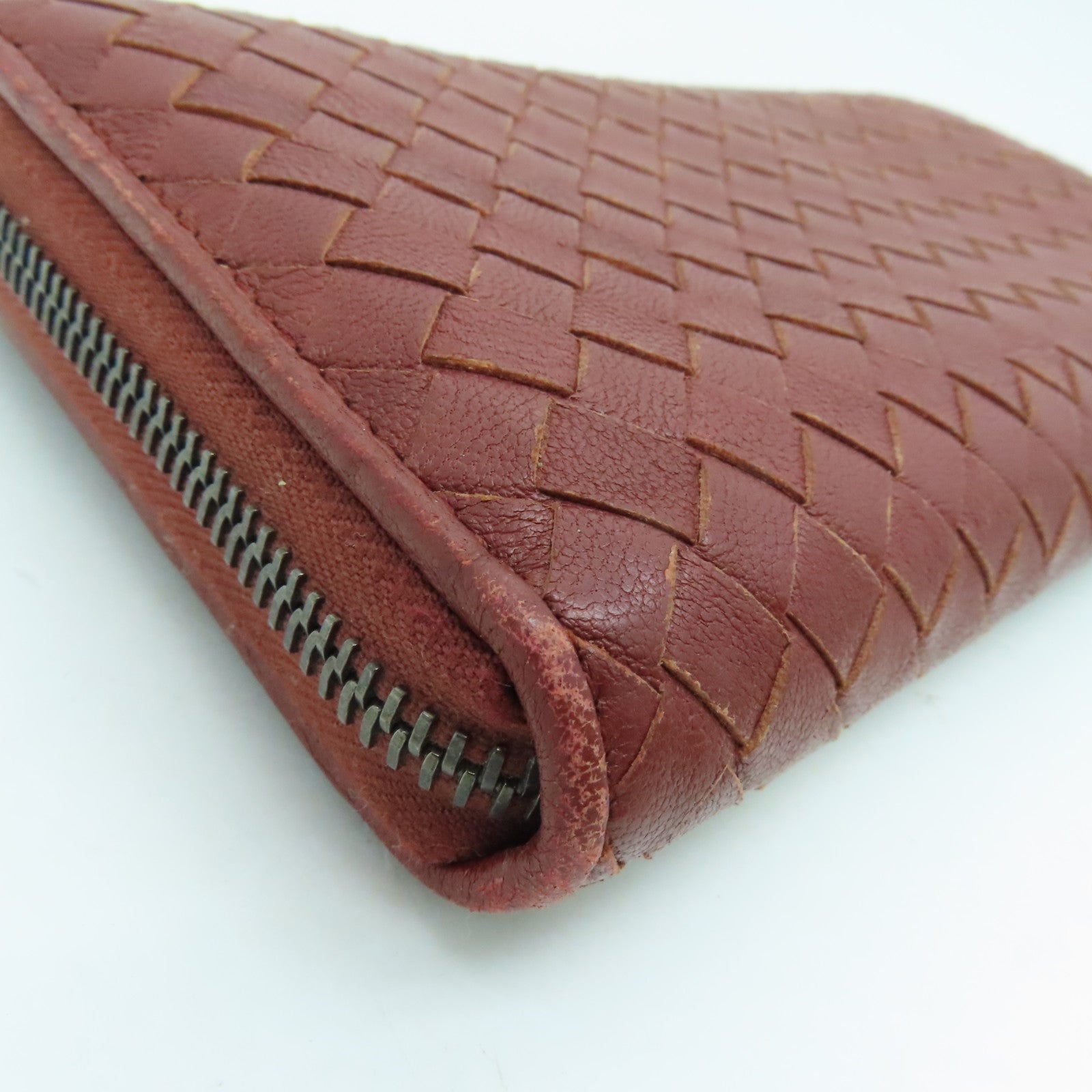 BOTTEGA VENETA 【激減優惠】羊皮皮革Long Wallet長錢包啡色