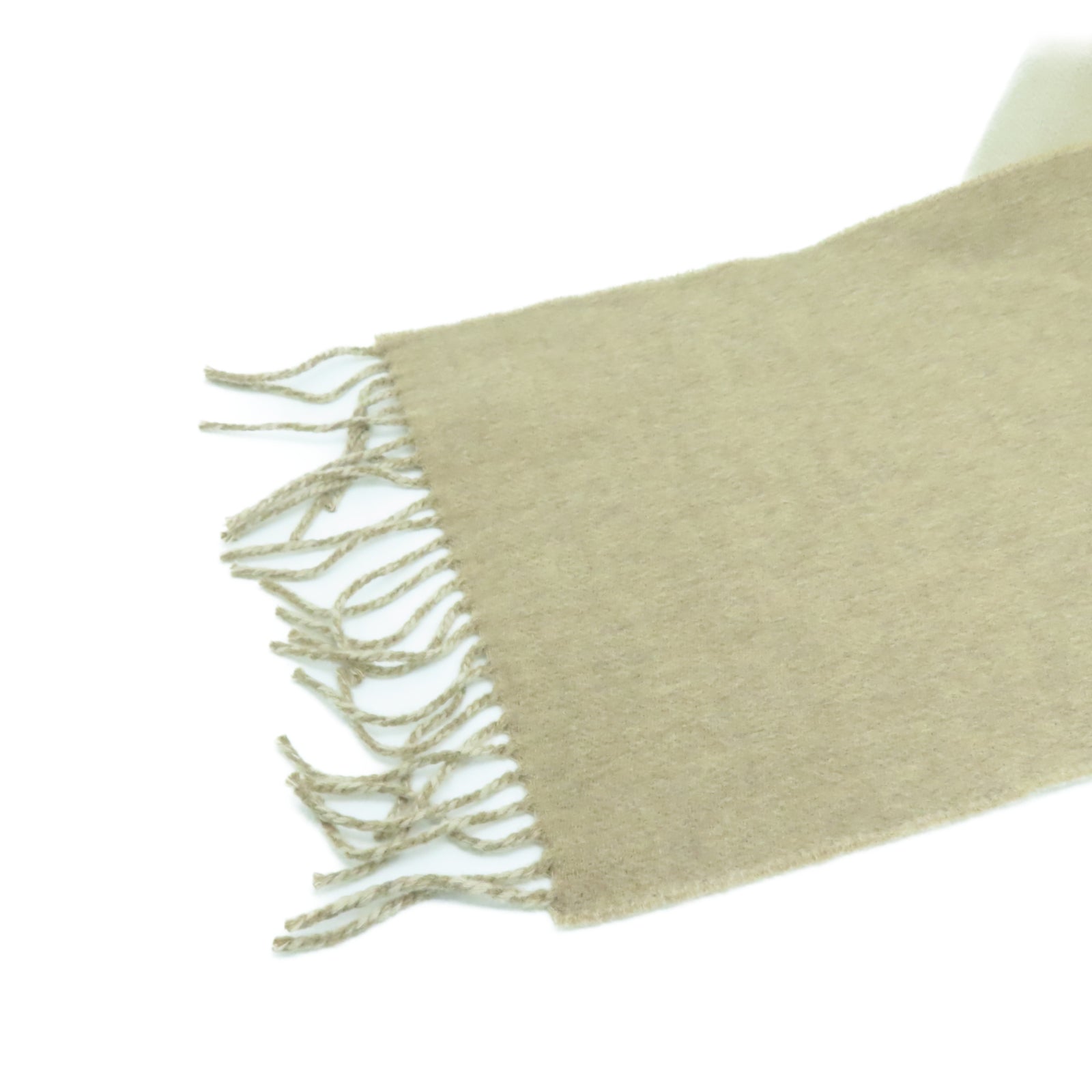 HERMES 羊絨Scarf圍巾米色