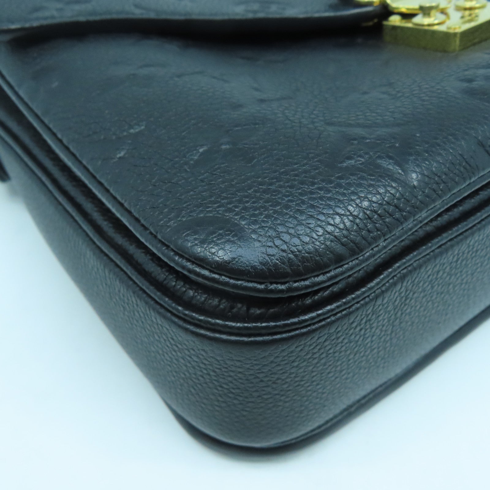 LOUIS VUITTON Monogram Empreinte Pochette Metis金扣手挽肩背兩用袋黑色