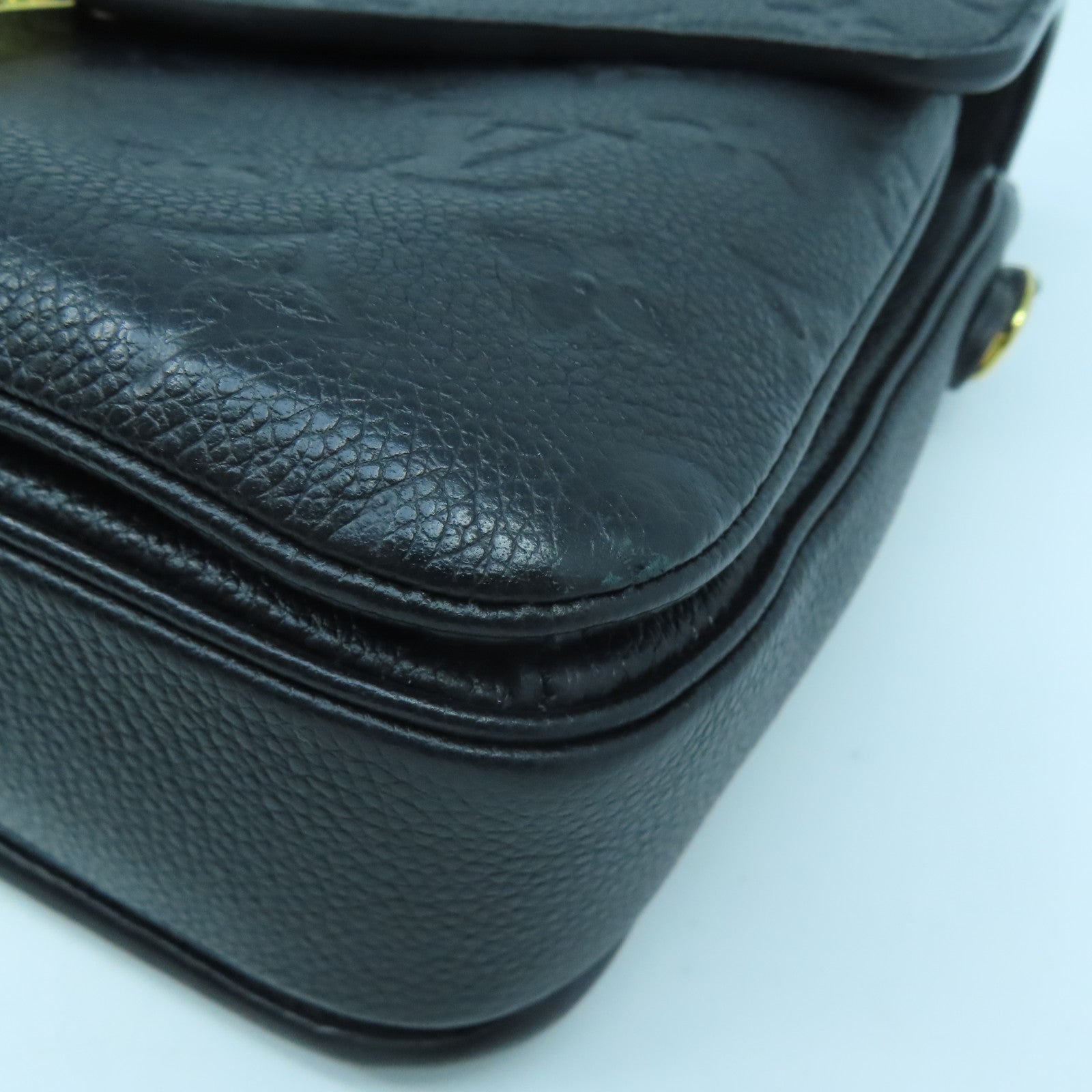 LOUIS VUITTON Monogram Empreinte Pochette Metis金扣手挽肩背兩用袋黑色