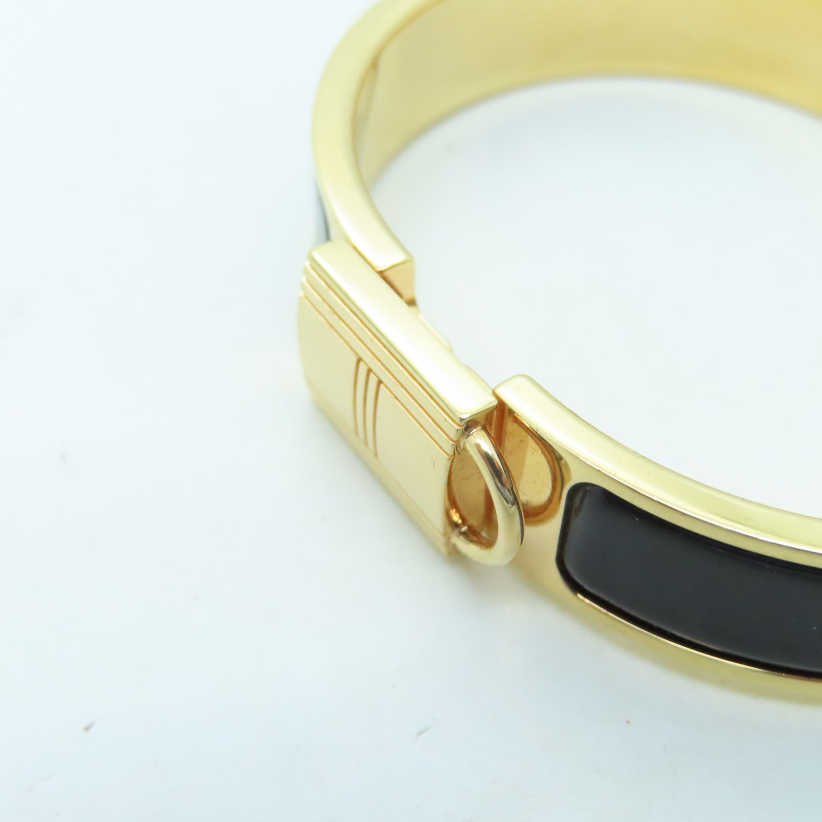HERMES 【激減優惠】金屬Clic Cadenas Locky Me Bracelet手環金色/黑色