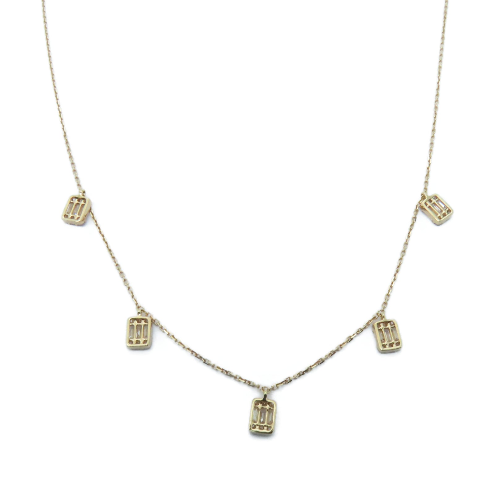 JEWELRY 18K玫瑰金Necklace0.49/0.25ct鑽石項鏈