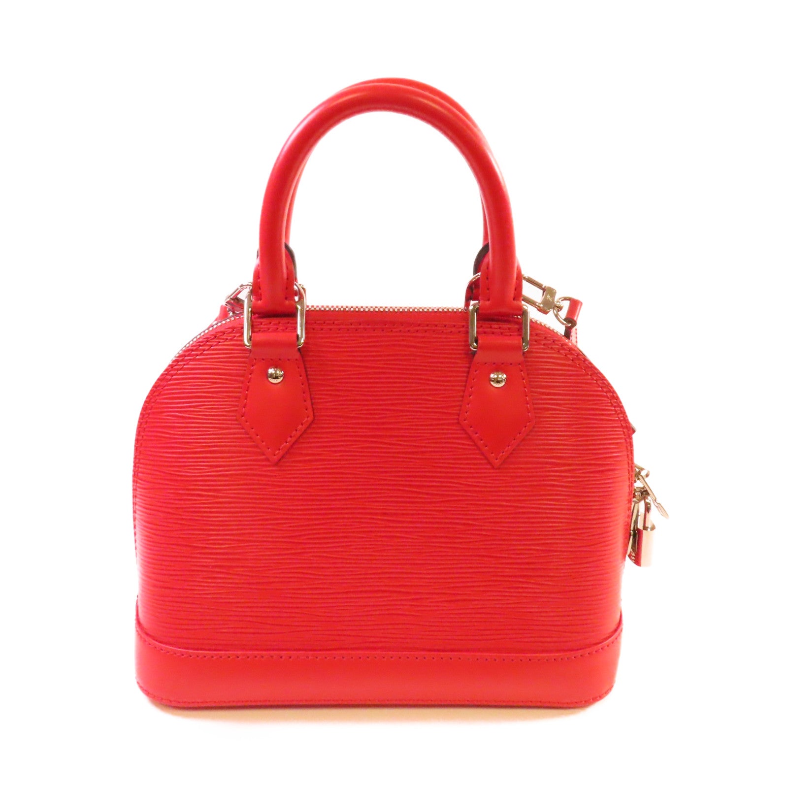 LOUIS VUITTON Epi Alma BB 2Way Shoulder Bag銀扣手挽肩背兩用袋紅色