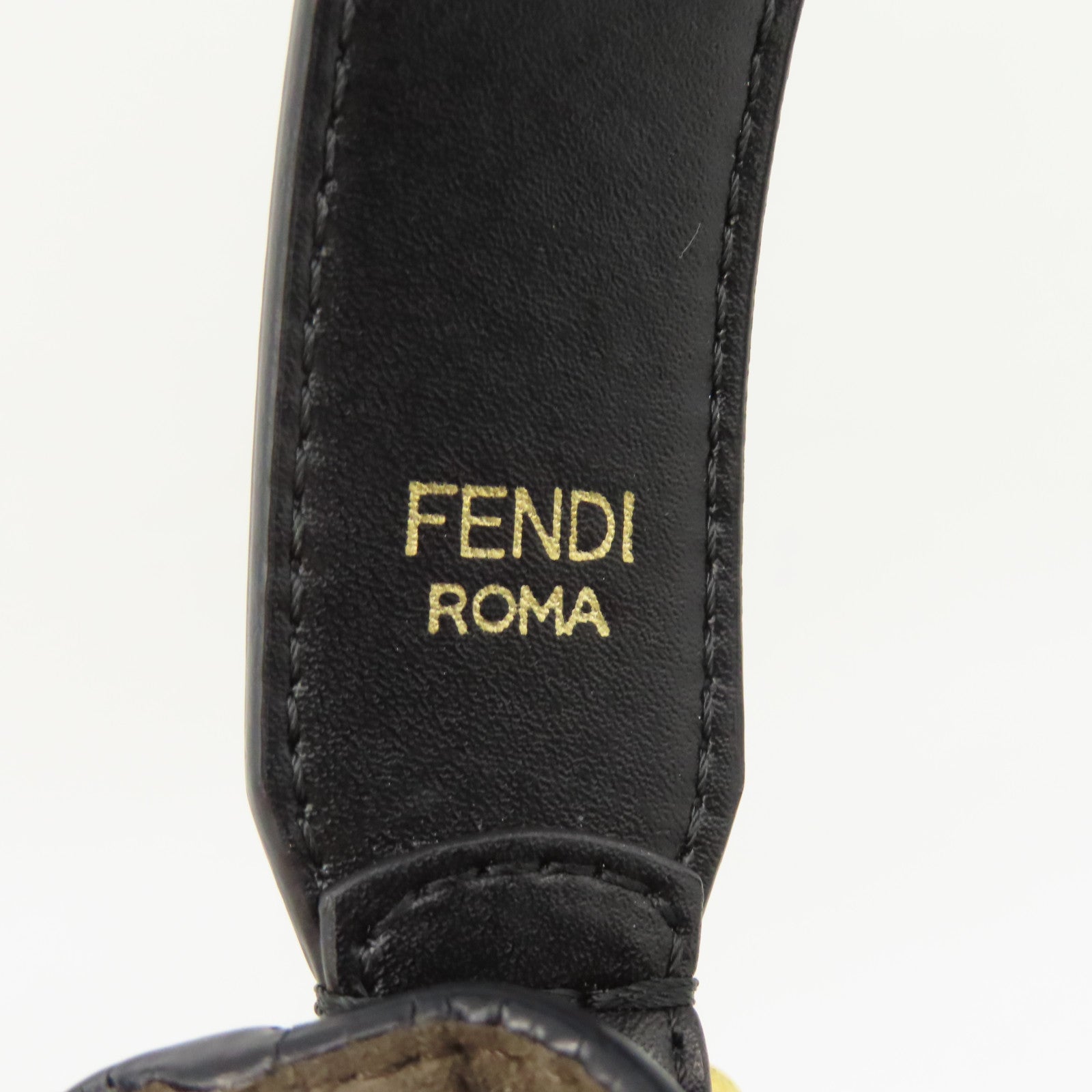 FENDI 牛皮皮革Mon Tresor金扣手挽肩背兩用袋啡色