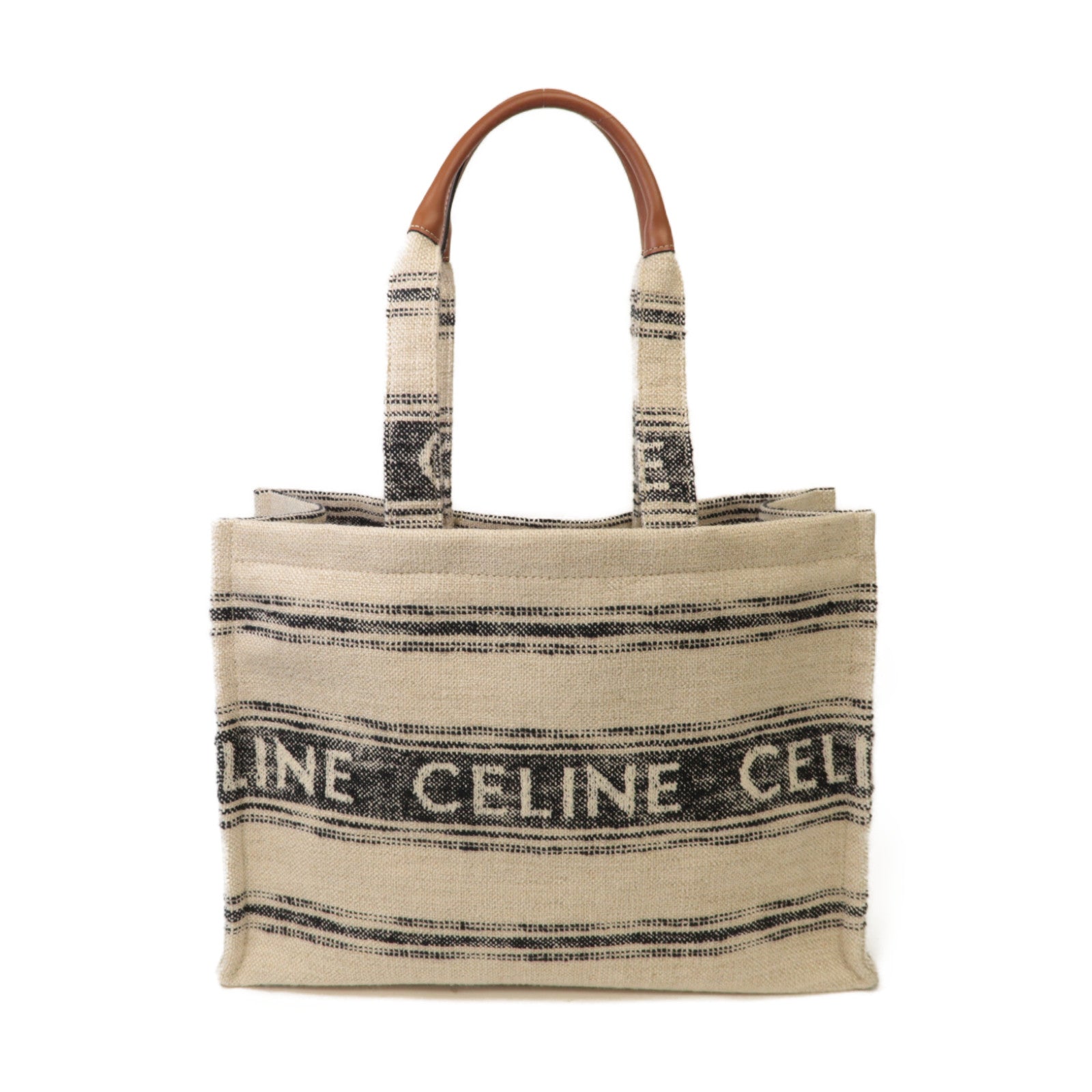 CELINE 帆布Large Cabas Tote Bag手挽袋白色/黒色