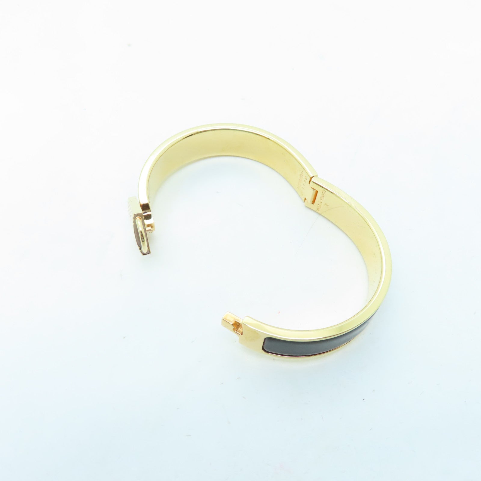 HERMES 【激減優惠】金屬Clic Cadenas Locky Me Bracelet手環金色/黑色