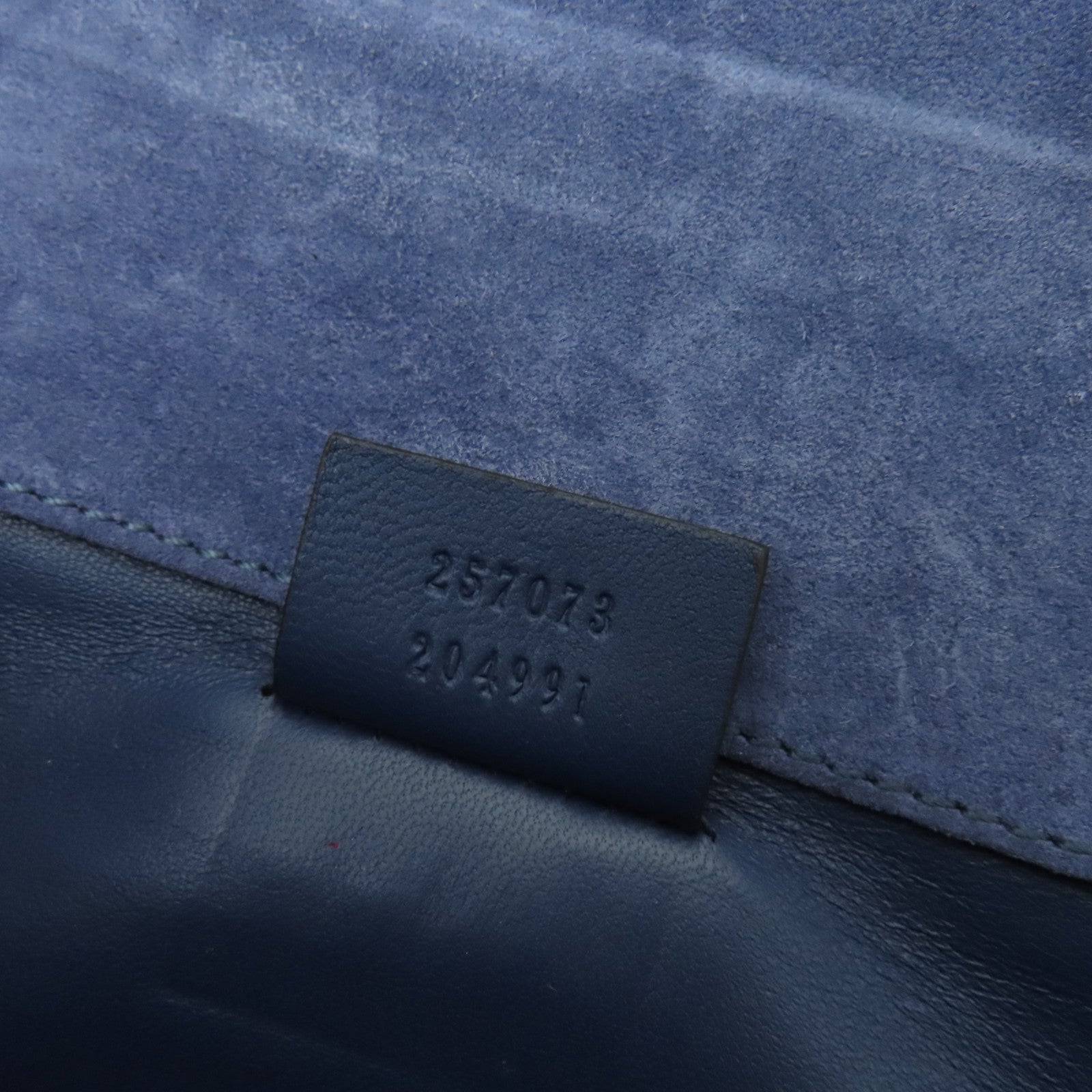 GUCCI 漆皮/壓紋皮革Clutch Bag銀扣手拿包藍色