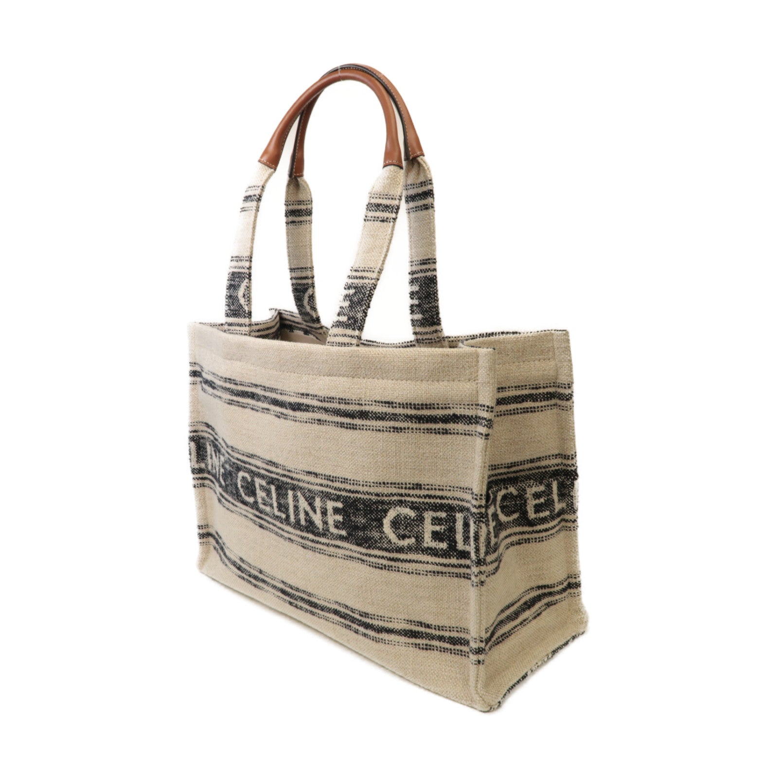 CELINE 帆布Large Cabas Tote Bag手挽袋白色/黒色