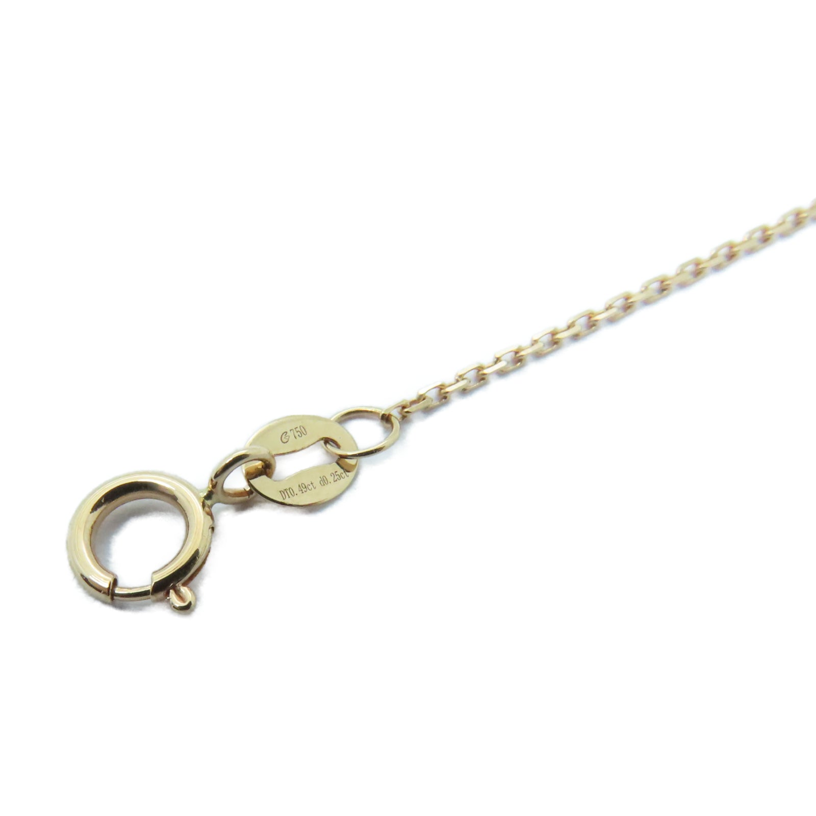 JEWELRY 18K玫瑰金Necklace0.49/0.25ct鑽石項鏈