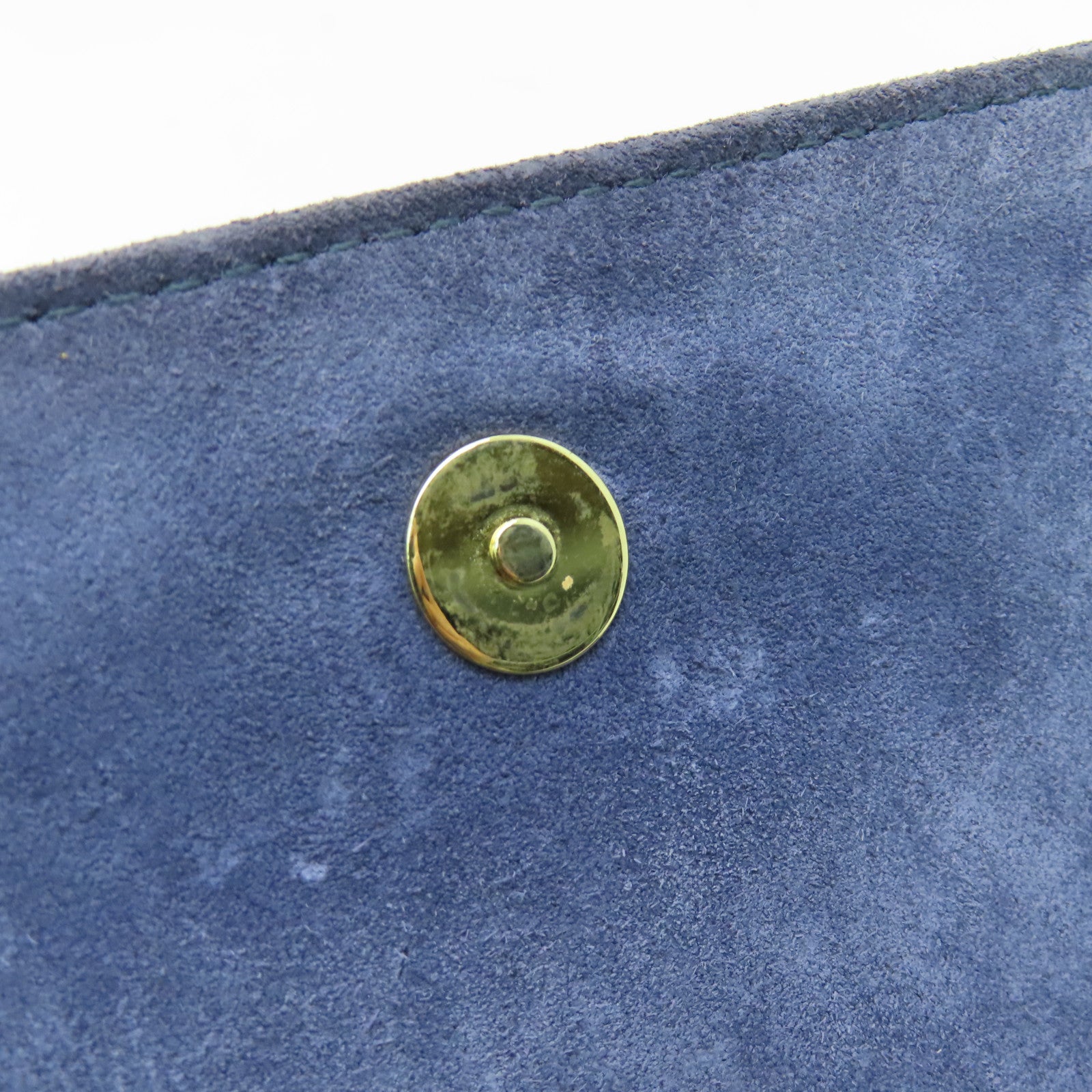GUCCI 漆皮/壓紋皮革Clutch Bag銀扣手拿包藍色