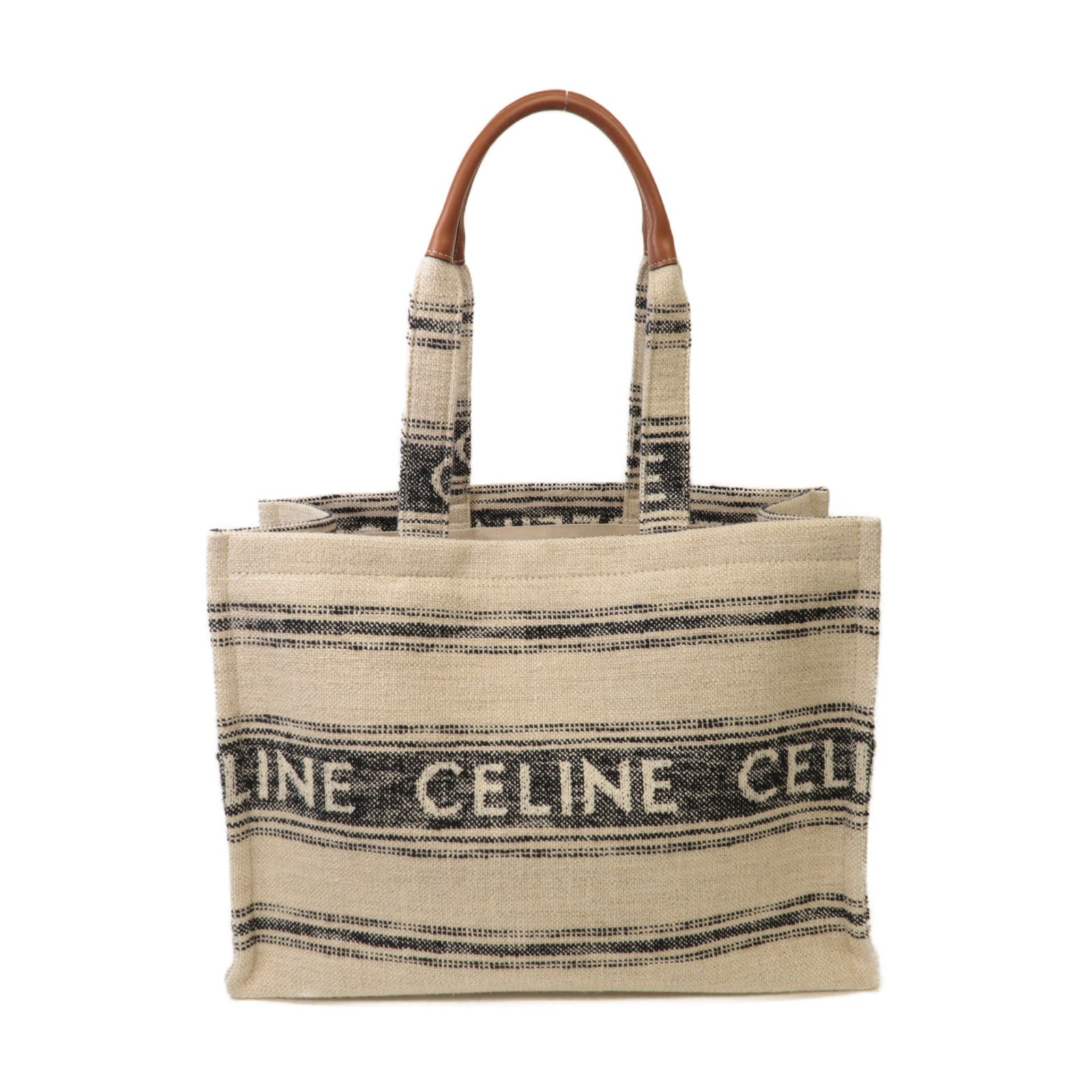 CELINE 帆布Large Cabas Tote Bag手挽袋白色/黒色