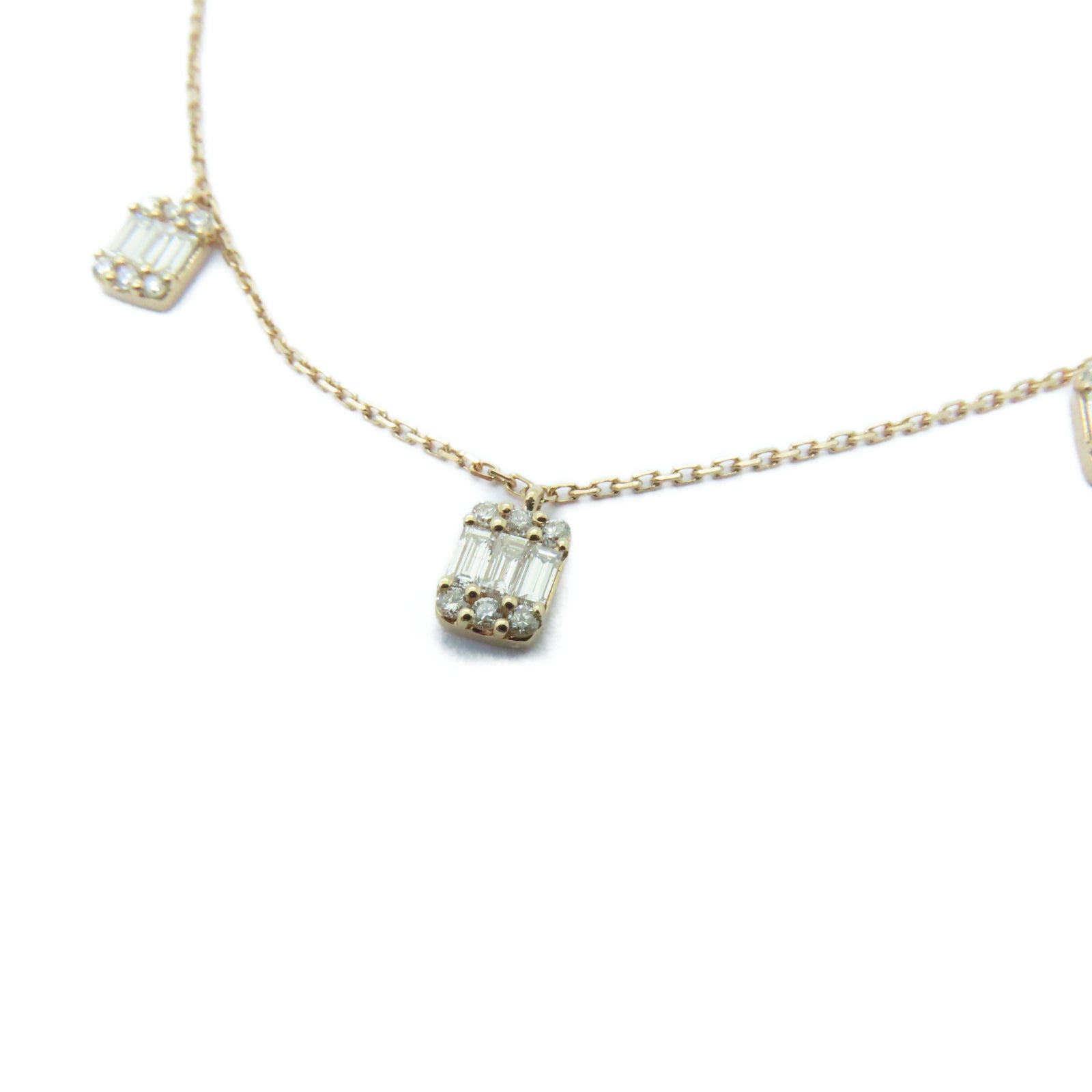 JEWELRY 18K玫瑰金Necklace0.49/0.25ct鑽石項鏈