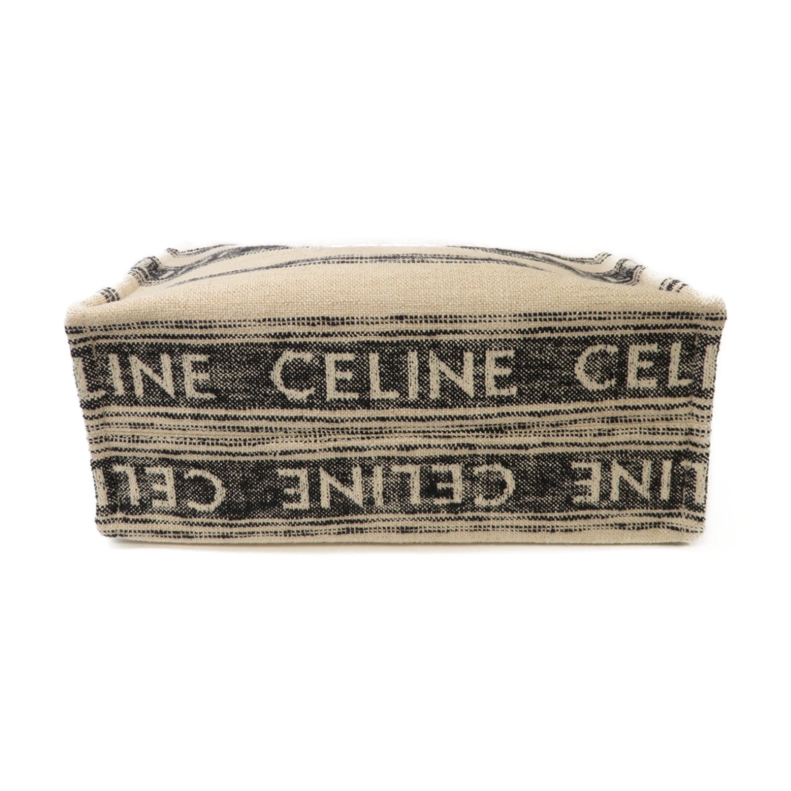 CELINE 帆布Large Cabas Tote Bag手挽袋白色/黒色