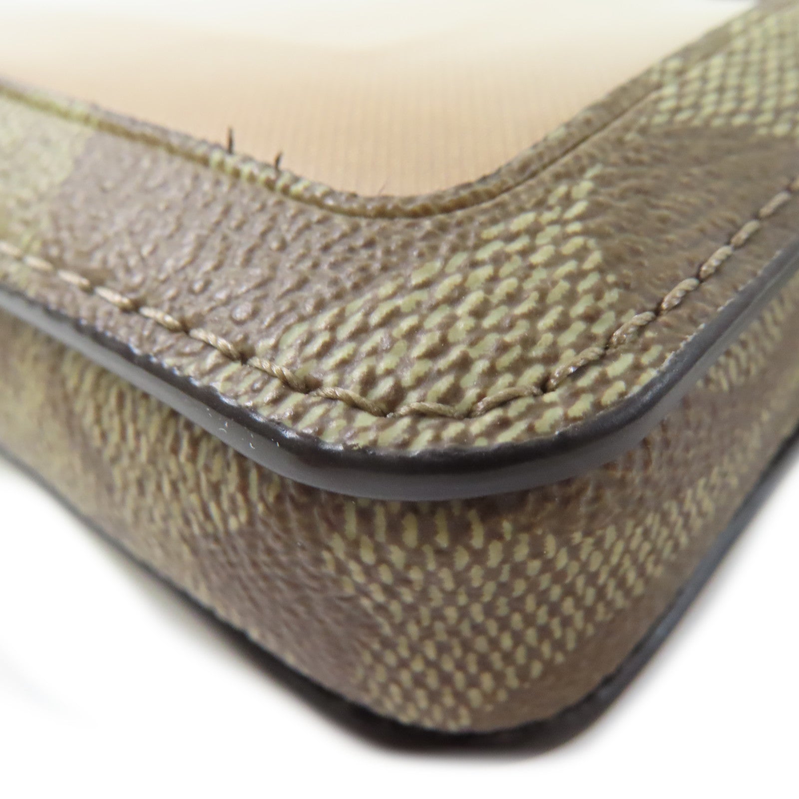 COACH 塗層帆布Card Case卡片套啡色/米白色