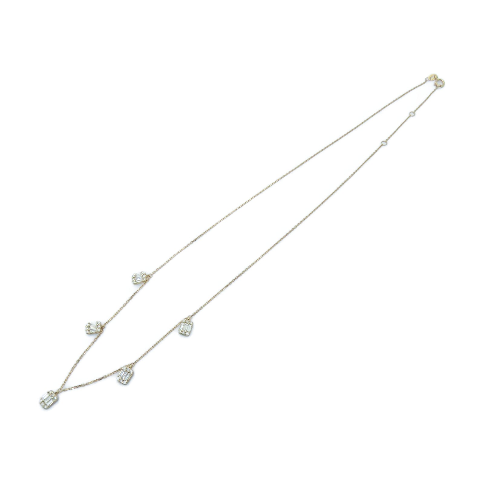 JEWELRY 18K玫瑰金Necklace0.49/0.25ct鑽石項鏈
