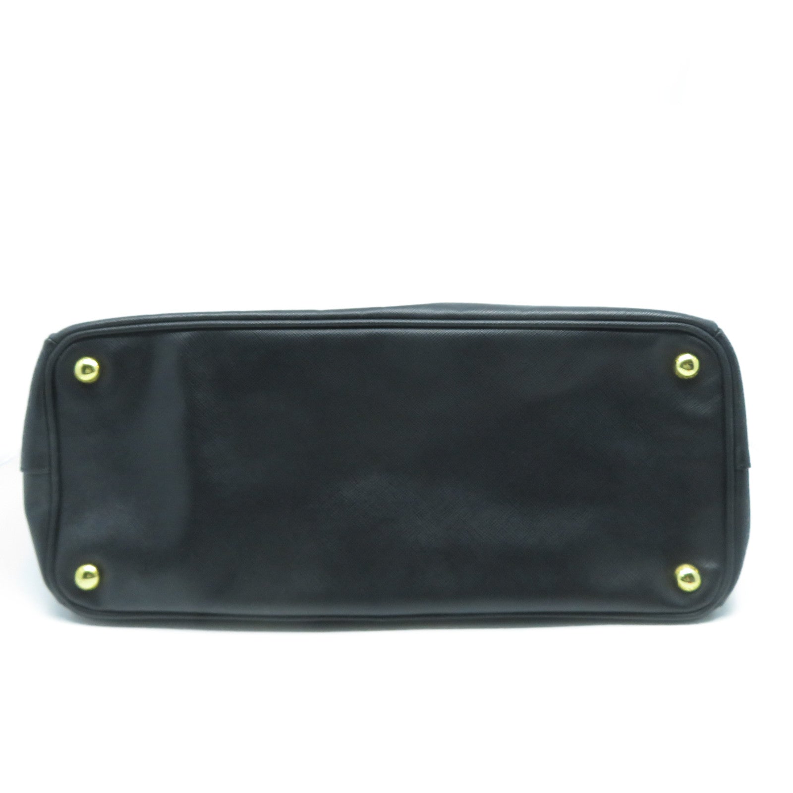 PRADA Saffiano皮革Handbag金扣手挽袋黑色