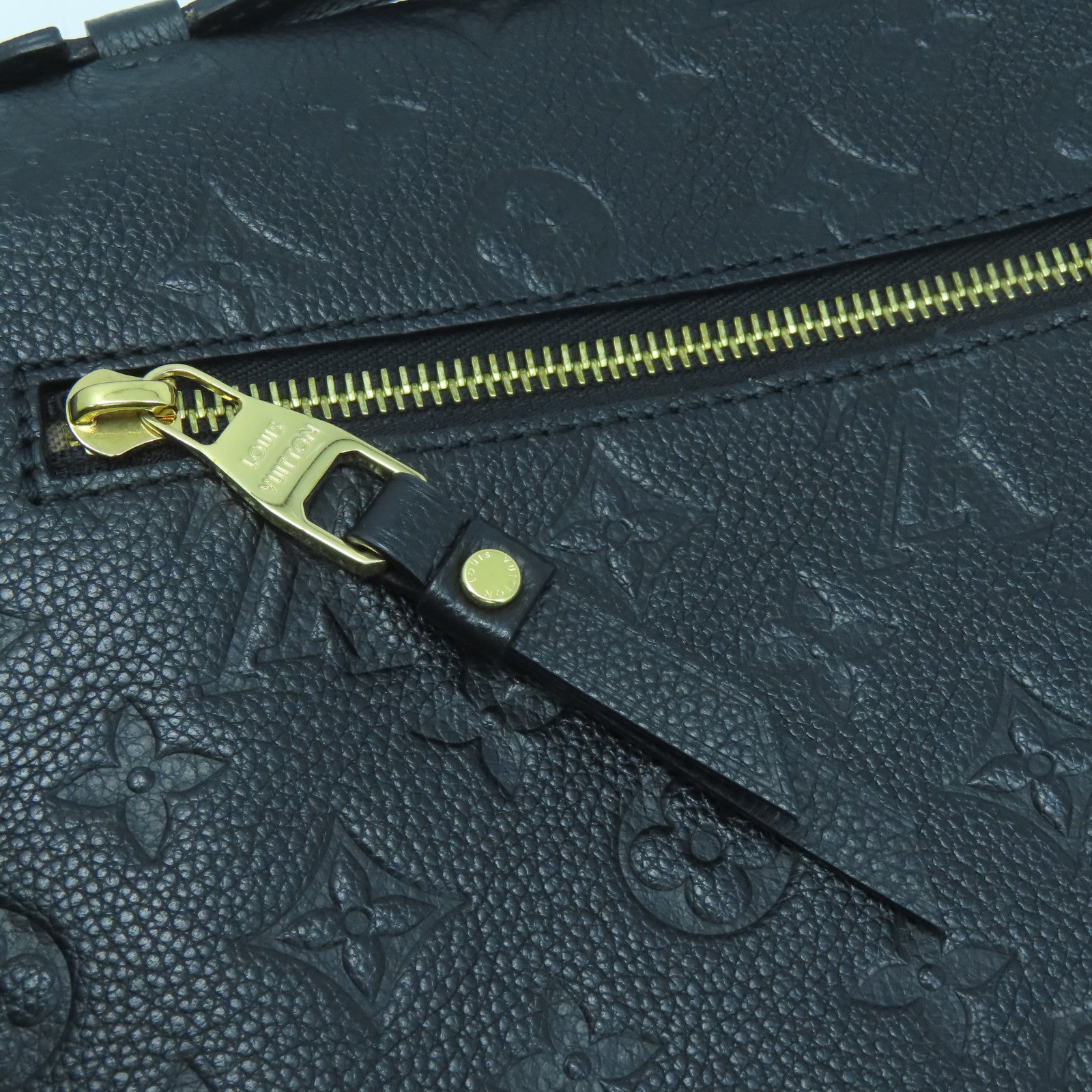 LOUIS VUITTON Monogram Empreinte Pochette Metis金扣手挽肩背兩用袋黑色