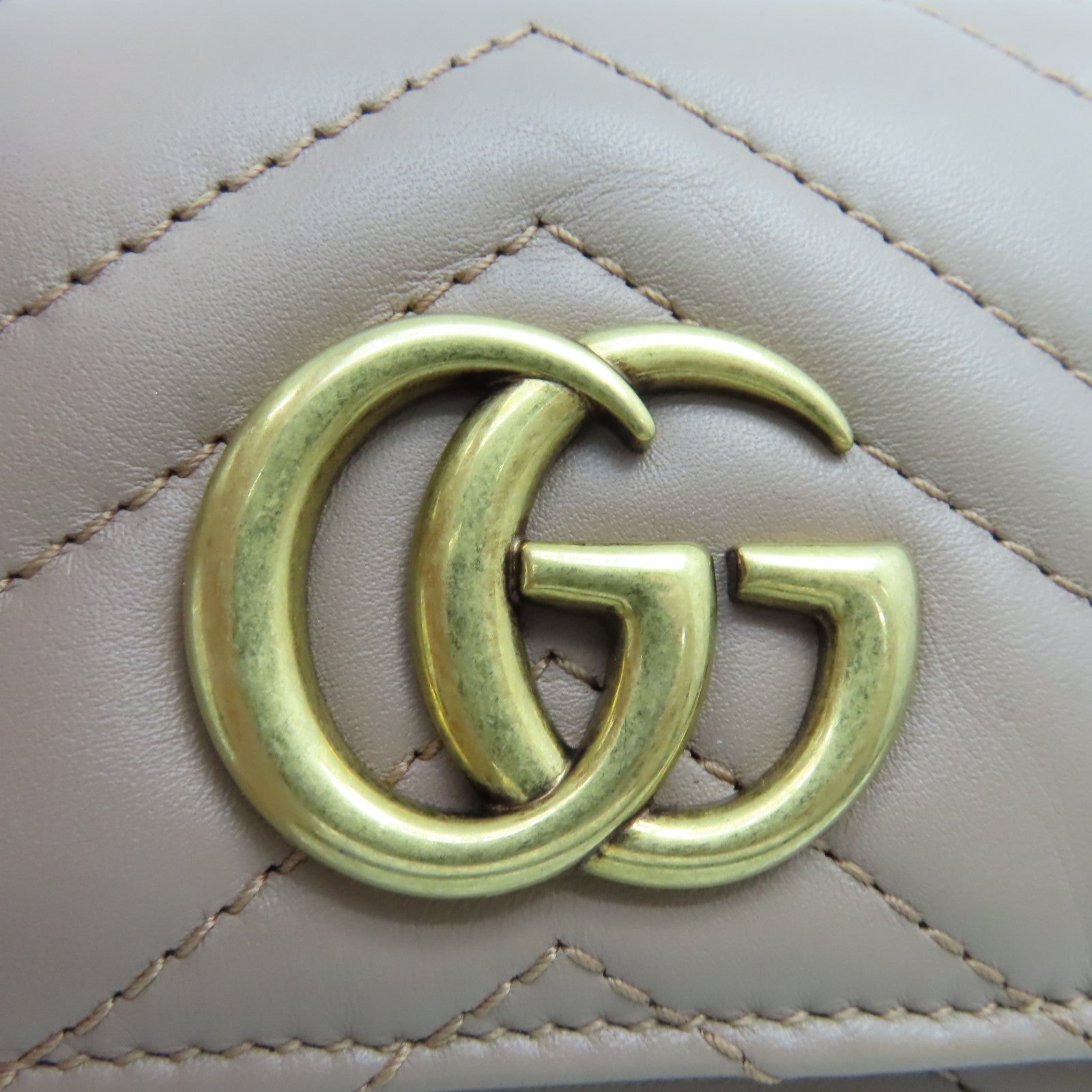 GUCCI 牛皮皮革GG Marmont Short Wallet短錢包啡色
