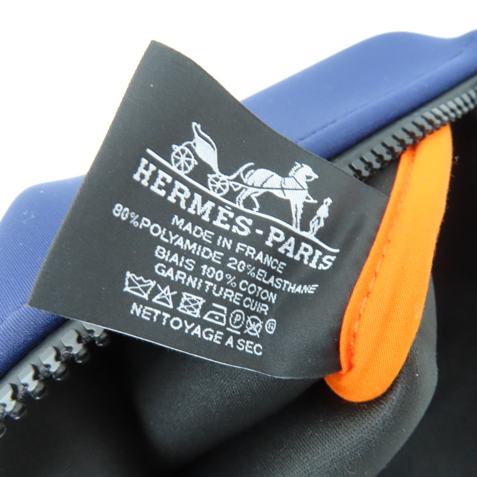 HERMES 尼龍Clutch Bag手拿包深藍色