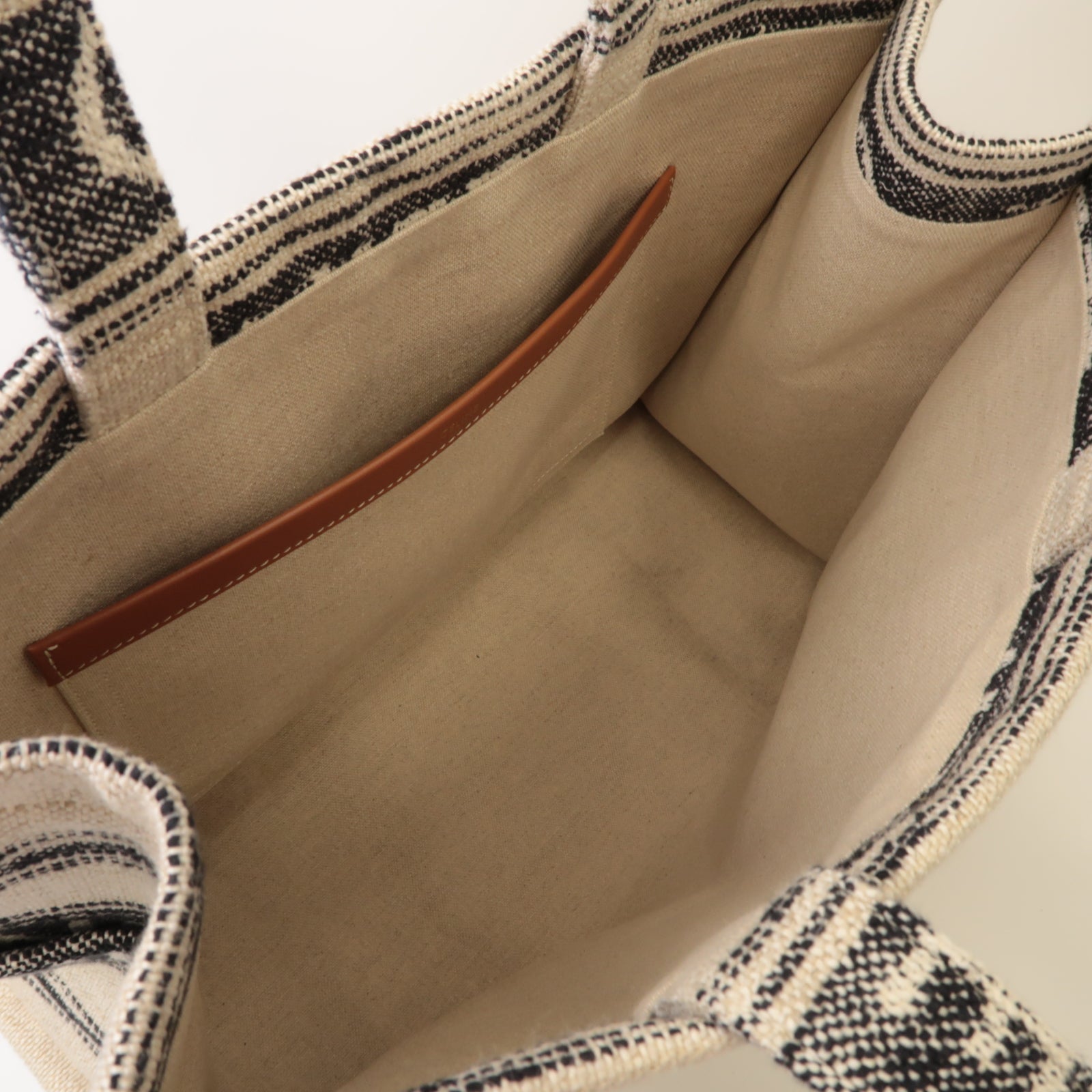 CELINE 帆布Large Cabas Tote Bag手挽袋白色/黒色